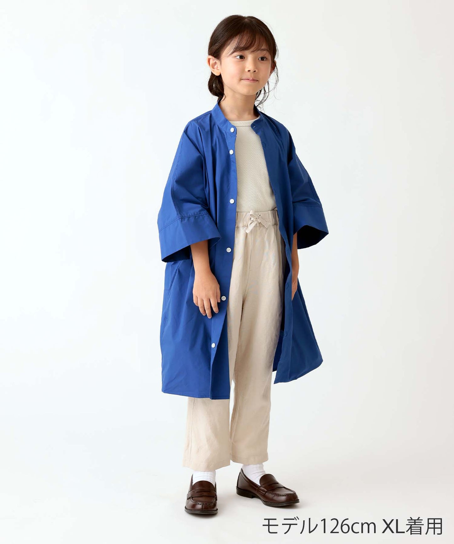 BAND COLLAR H/S SHIRT シェアシャツ 親子兼用