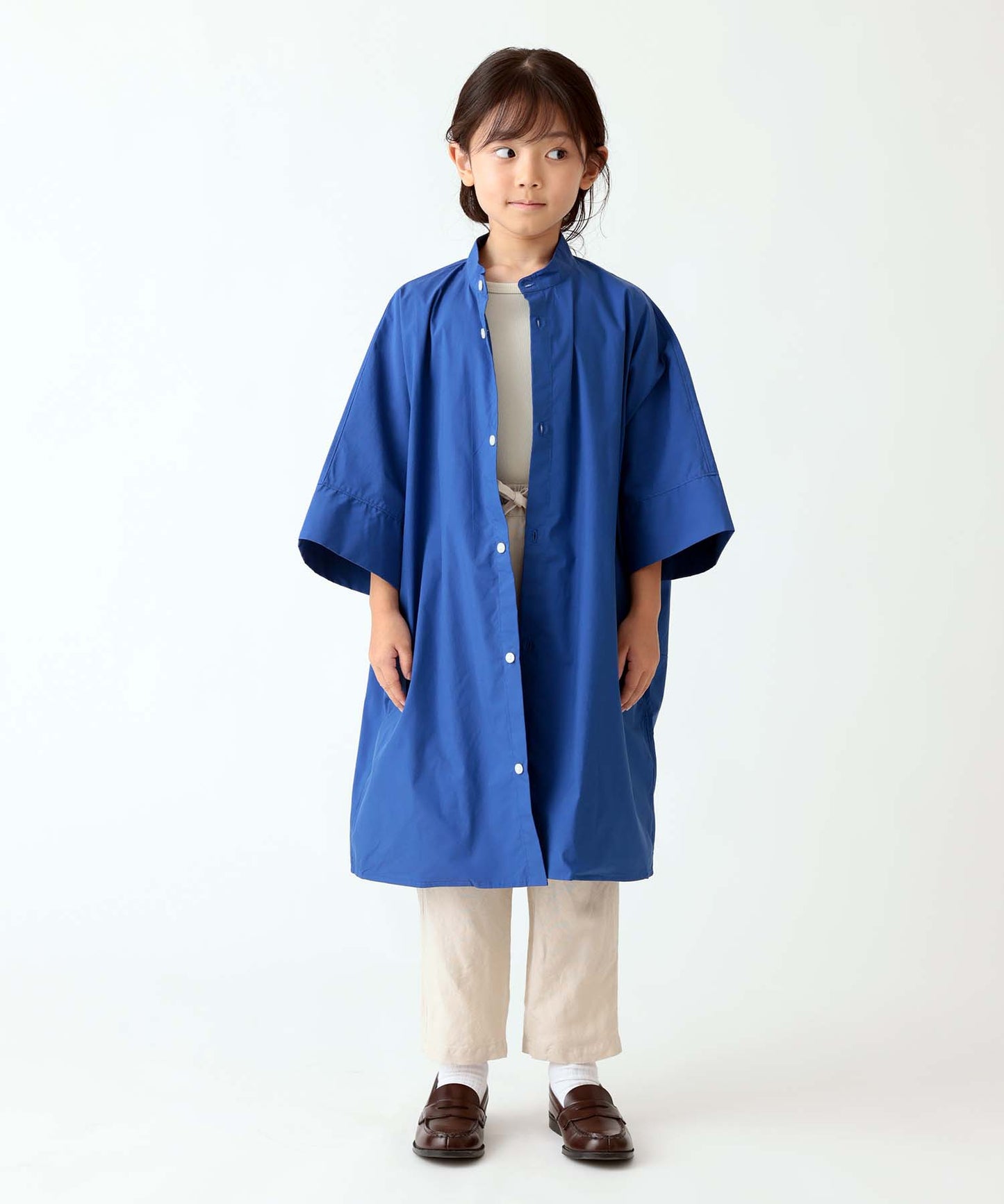 BAND COLLAR H/S SHIRT シェアシャツ 親子兼用