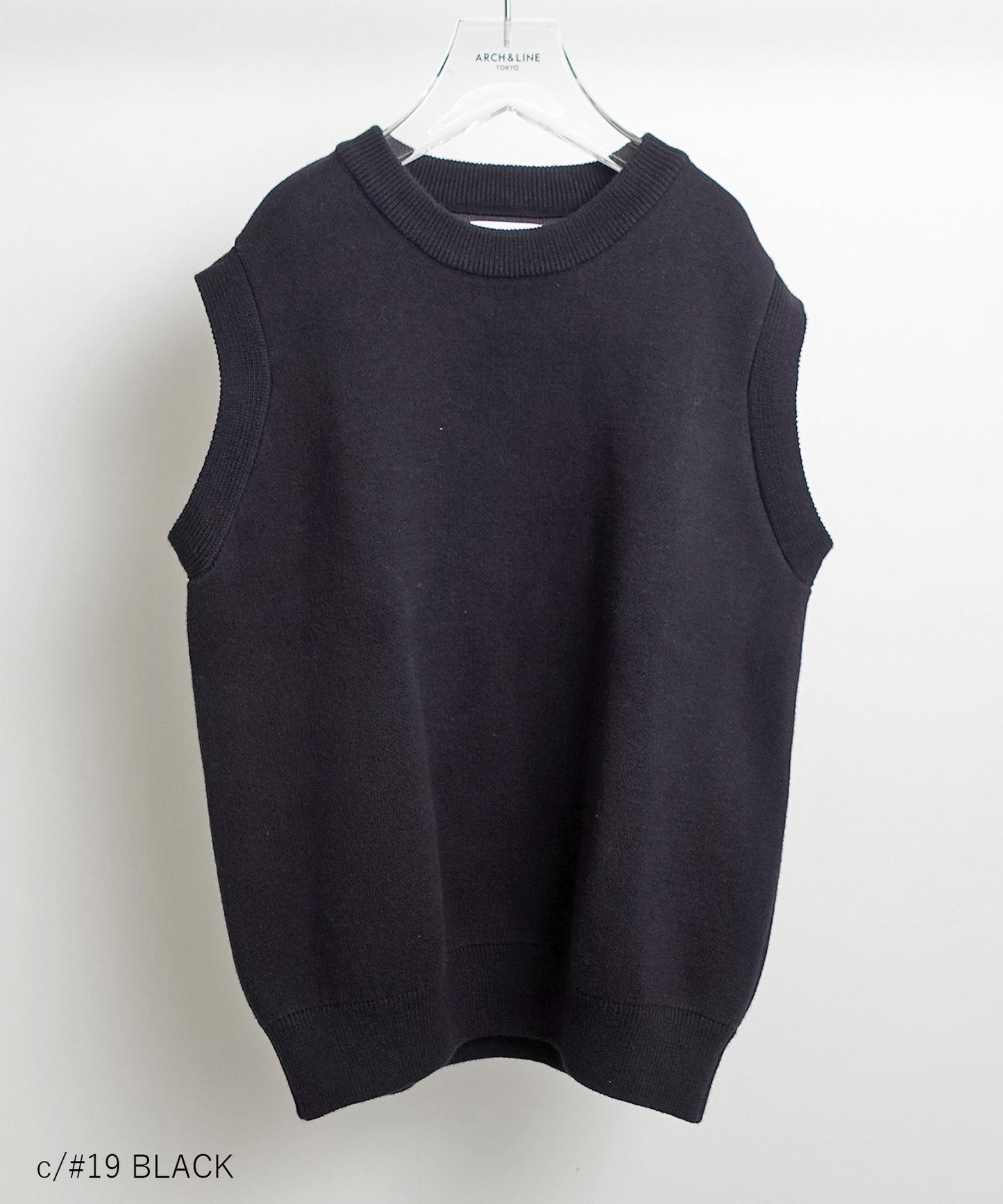 COTTON KNIT VEST  ダブルジャガードルーズベスト［100-145cm］