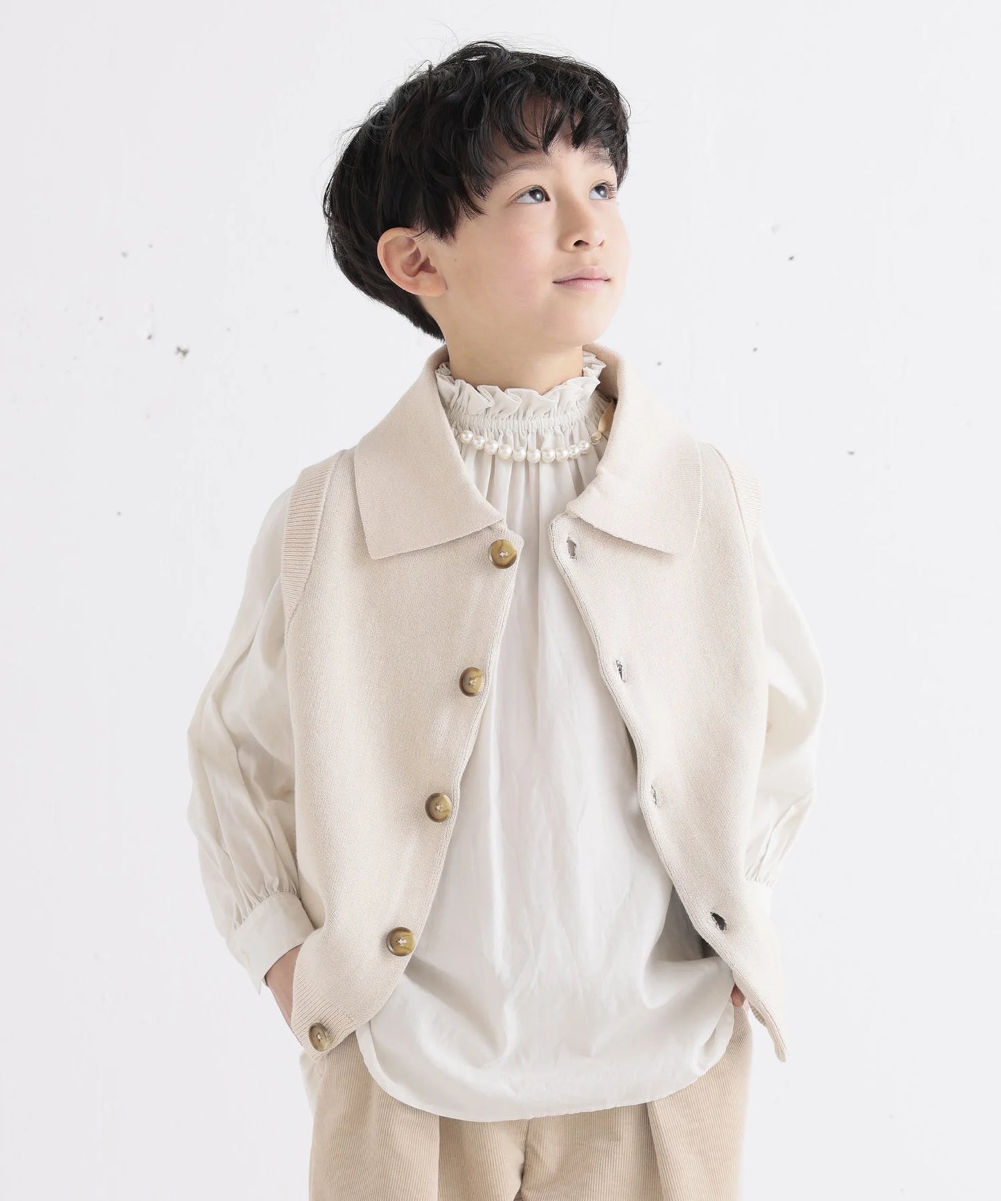 《環保材質》2WAY 褶邊襯衫 正裝,上下皆可【100-145cm】