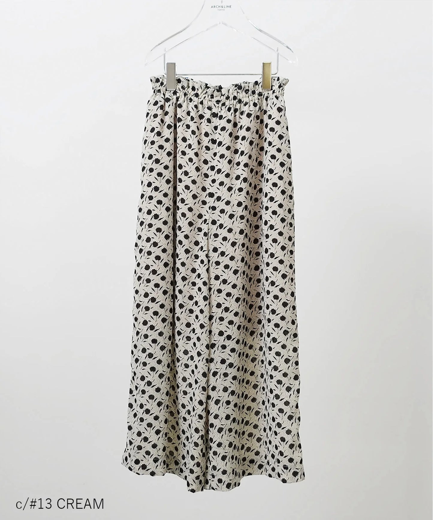OUTLET FLOWER GATHER PANTS 裏地付/ポケット付/セットアップ対応 [100-145cm]