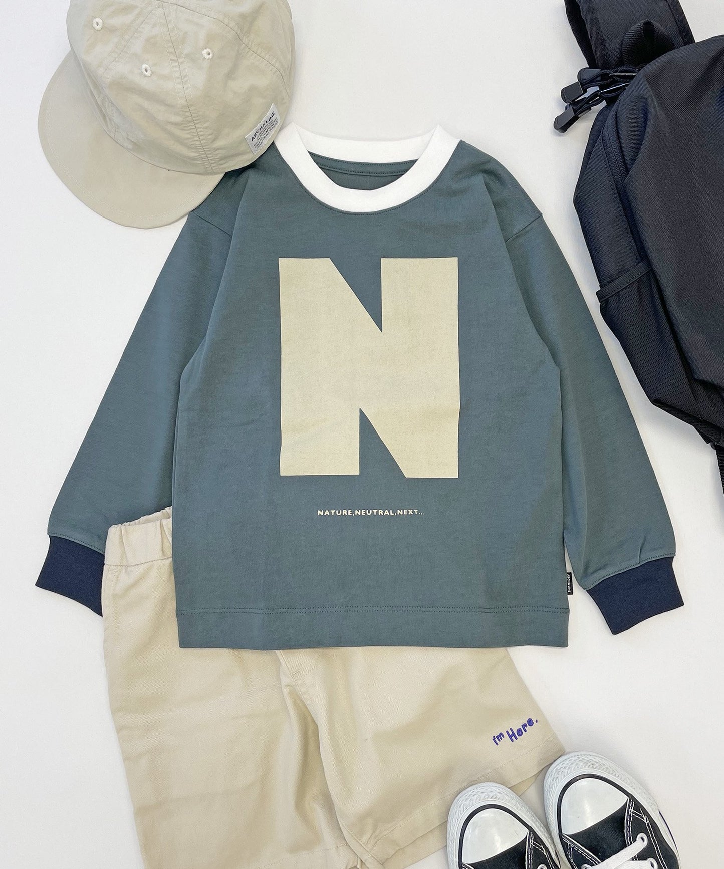 《環境配慮素材》OG CLEAR COTTON BIG”N” L/S TEE オーガニックコットン ガス焼き天竺［100-145cm］