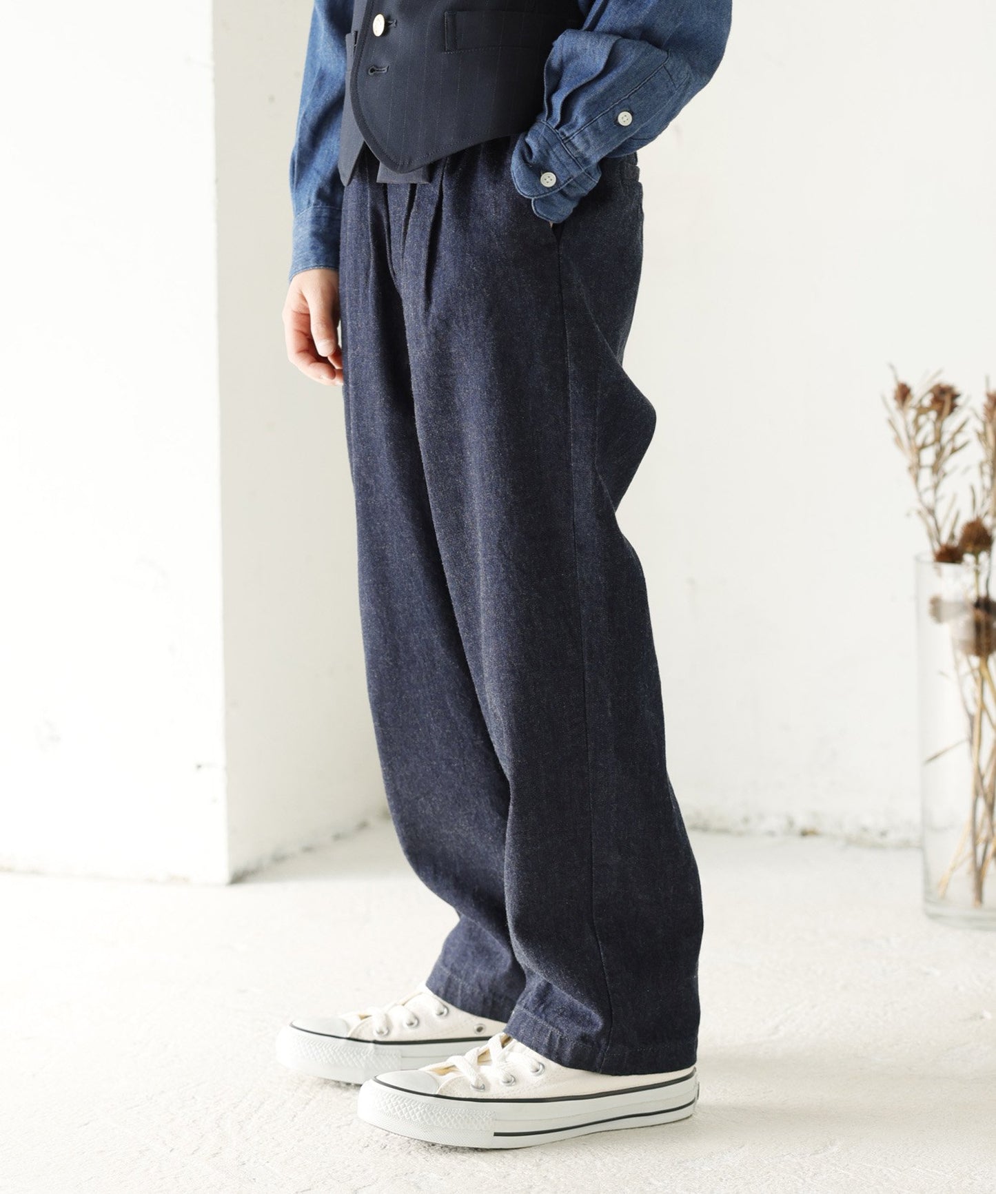 【環保材質】OG DENIM CREW PANTS 有機棉漂白牛仔布 全季材質【100-145cm】