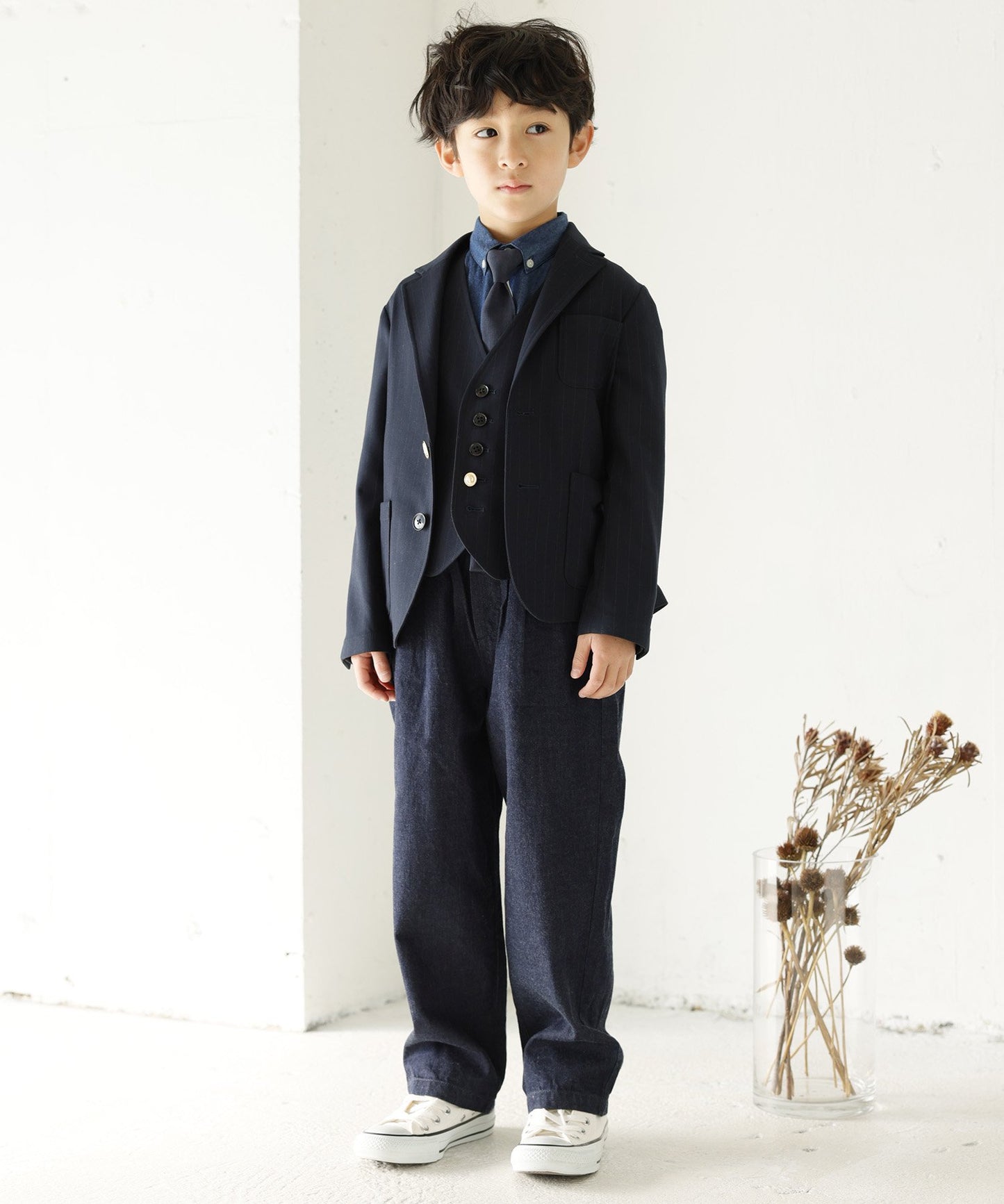 【環保材質】OG DENIM CREW PANTS 有機棉漂白牛仔布 全季材質【100-145cm】