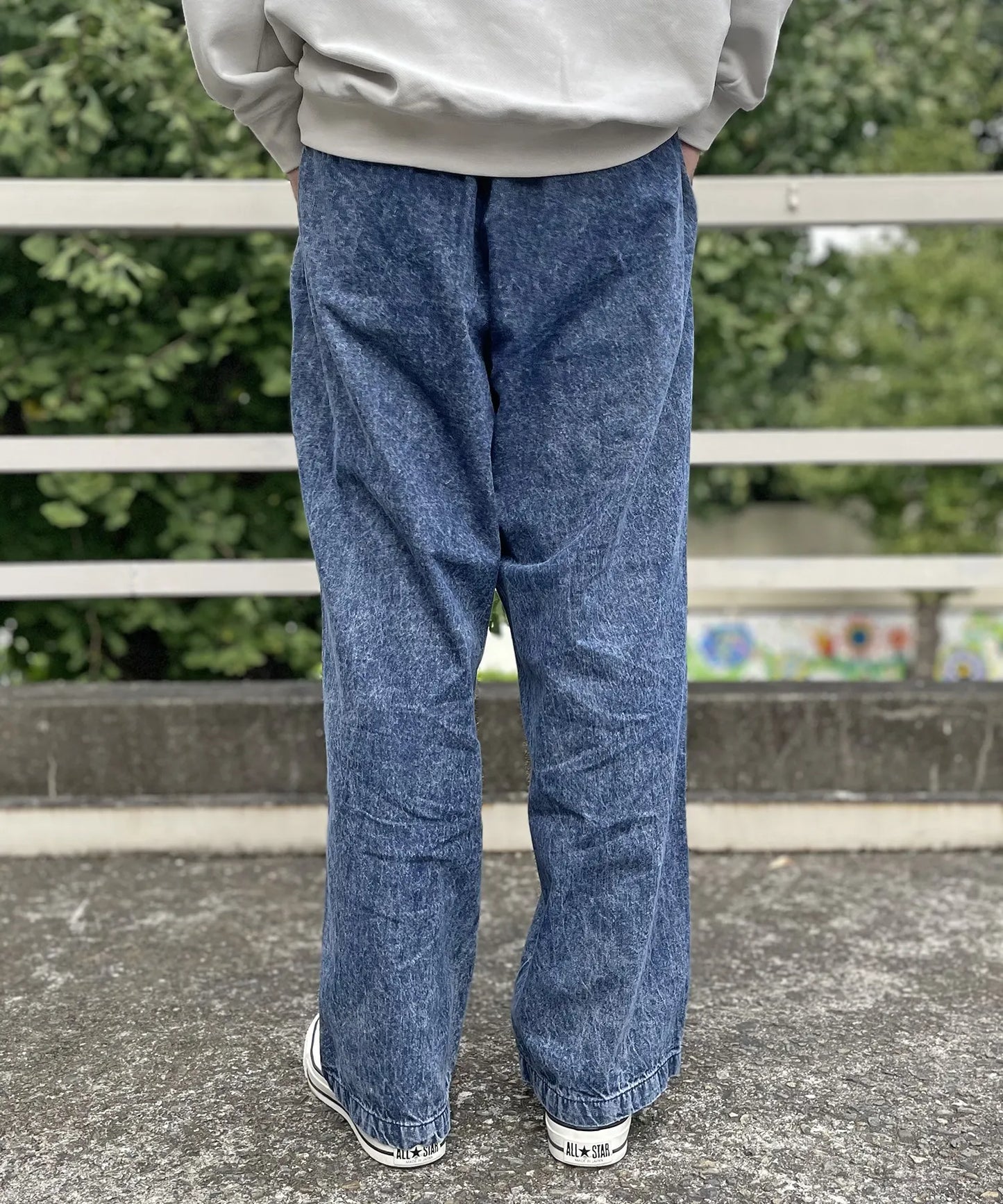 【環保材質】OG DENIM CREW PANTS 有機棉漂白牛仔布 全季材質【145-175cm】