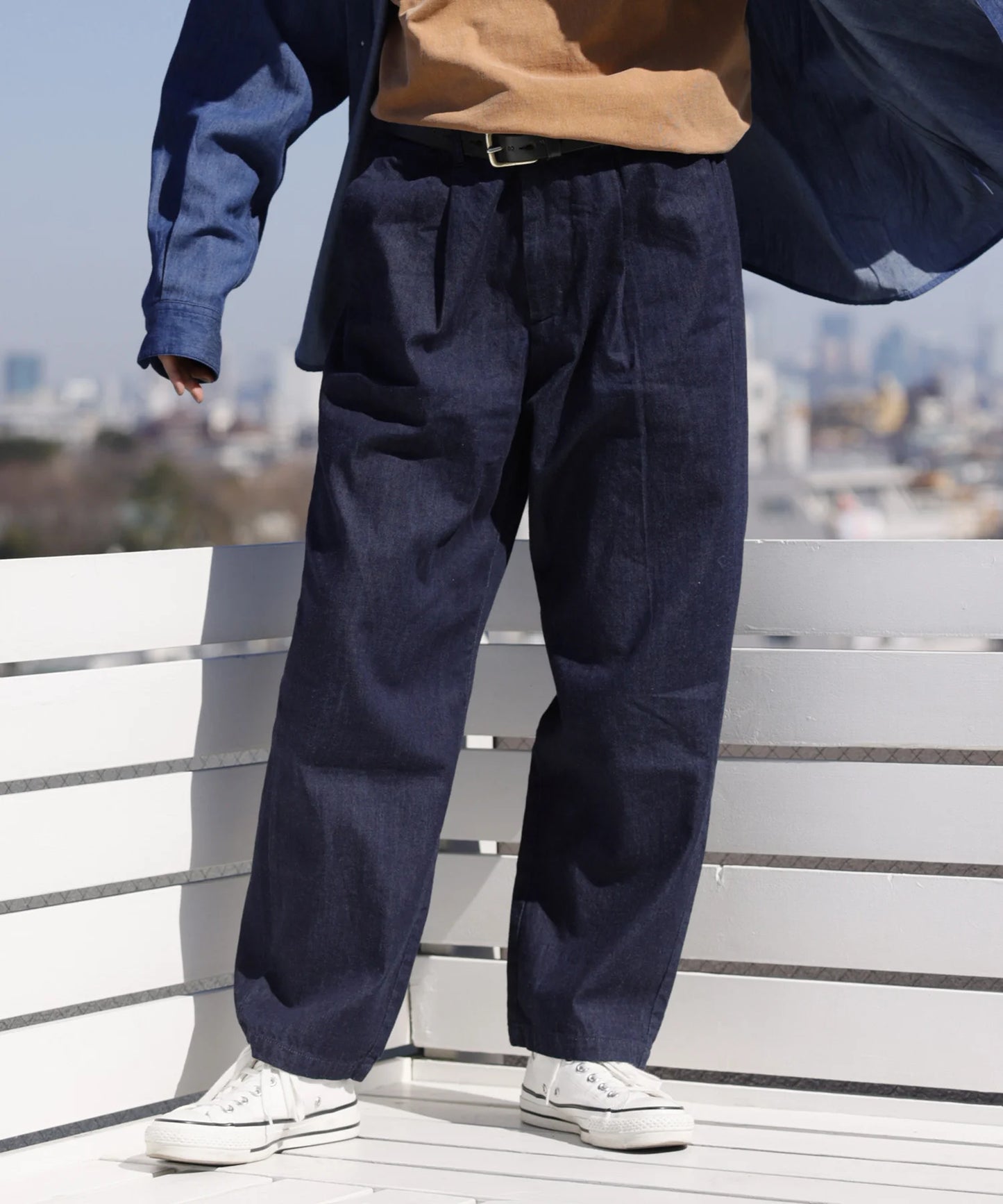【環保材質】OG DENIM CREW PANTS 有機棉漂白牛仔布 全季材質【145-175cm】