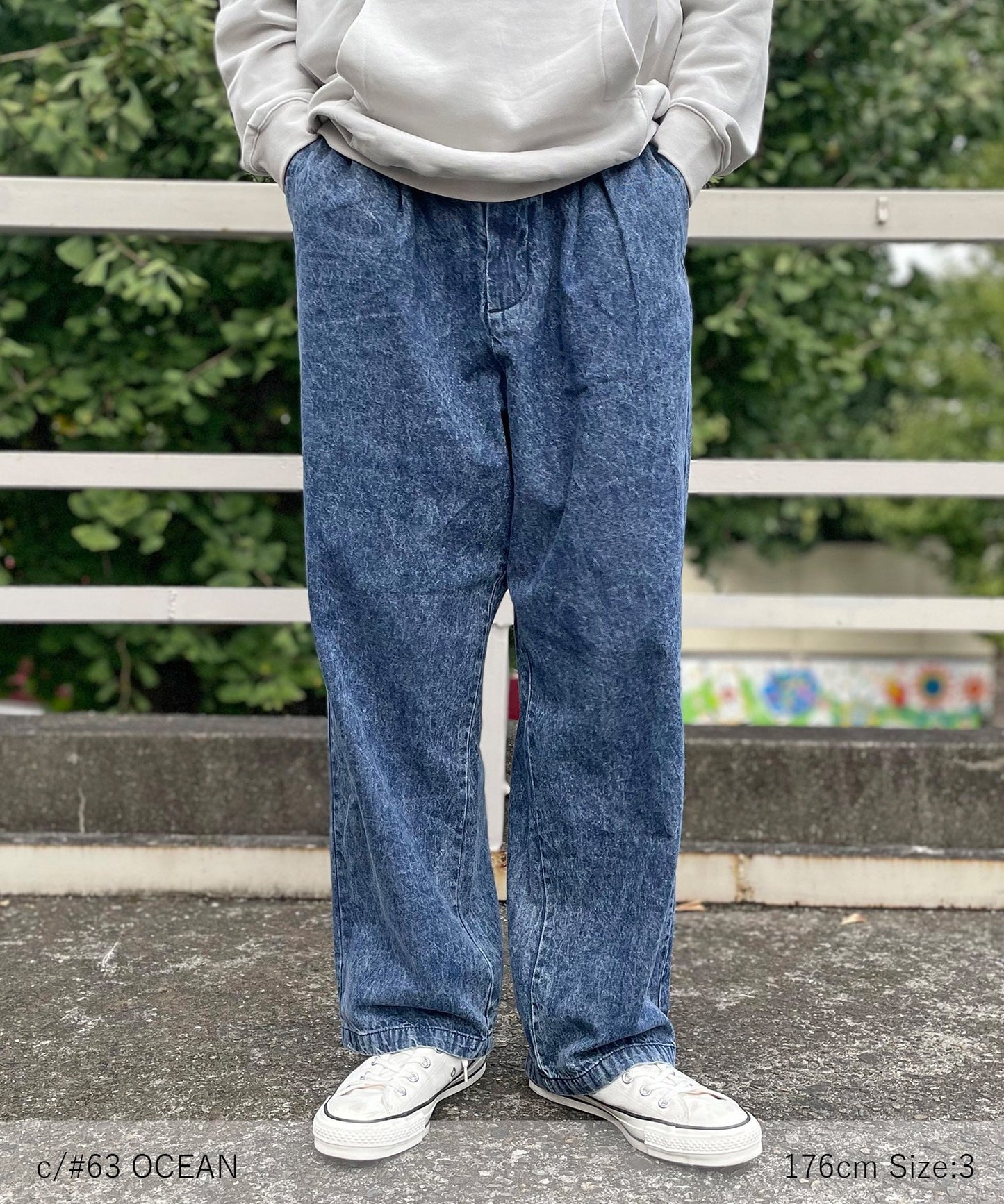 【環保材質】OG DENIM CREW PANTS 有機棉漂白牛仔布 全季材質【145-175cm】