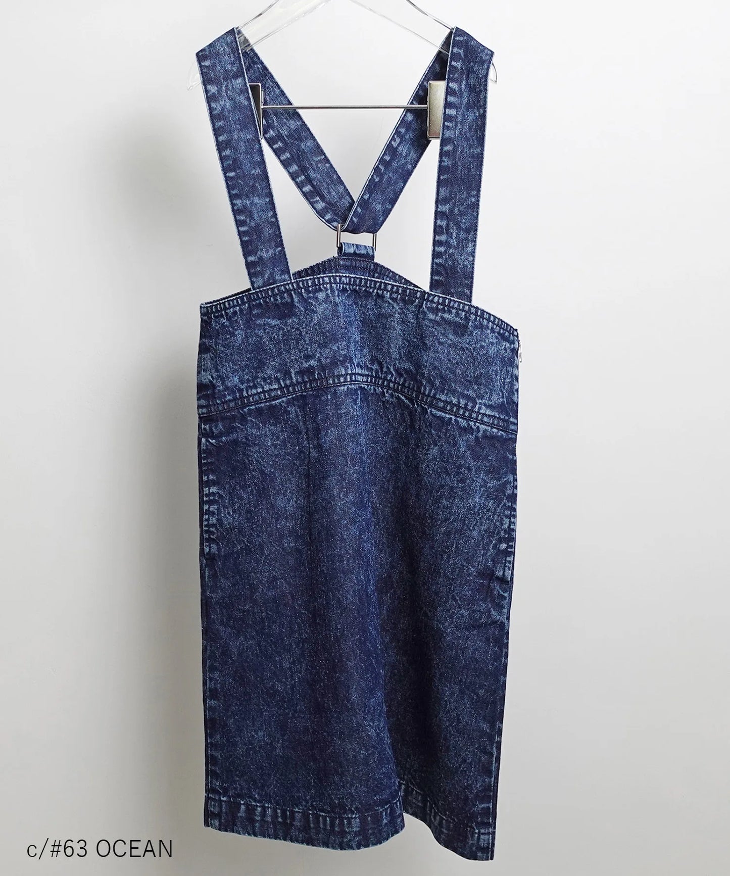 《環境配慮素材》 OG DENIM JUMPER SKIRT オーガニックコットン ブリーチデニム オールシーズン素材［145-165cm］