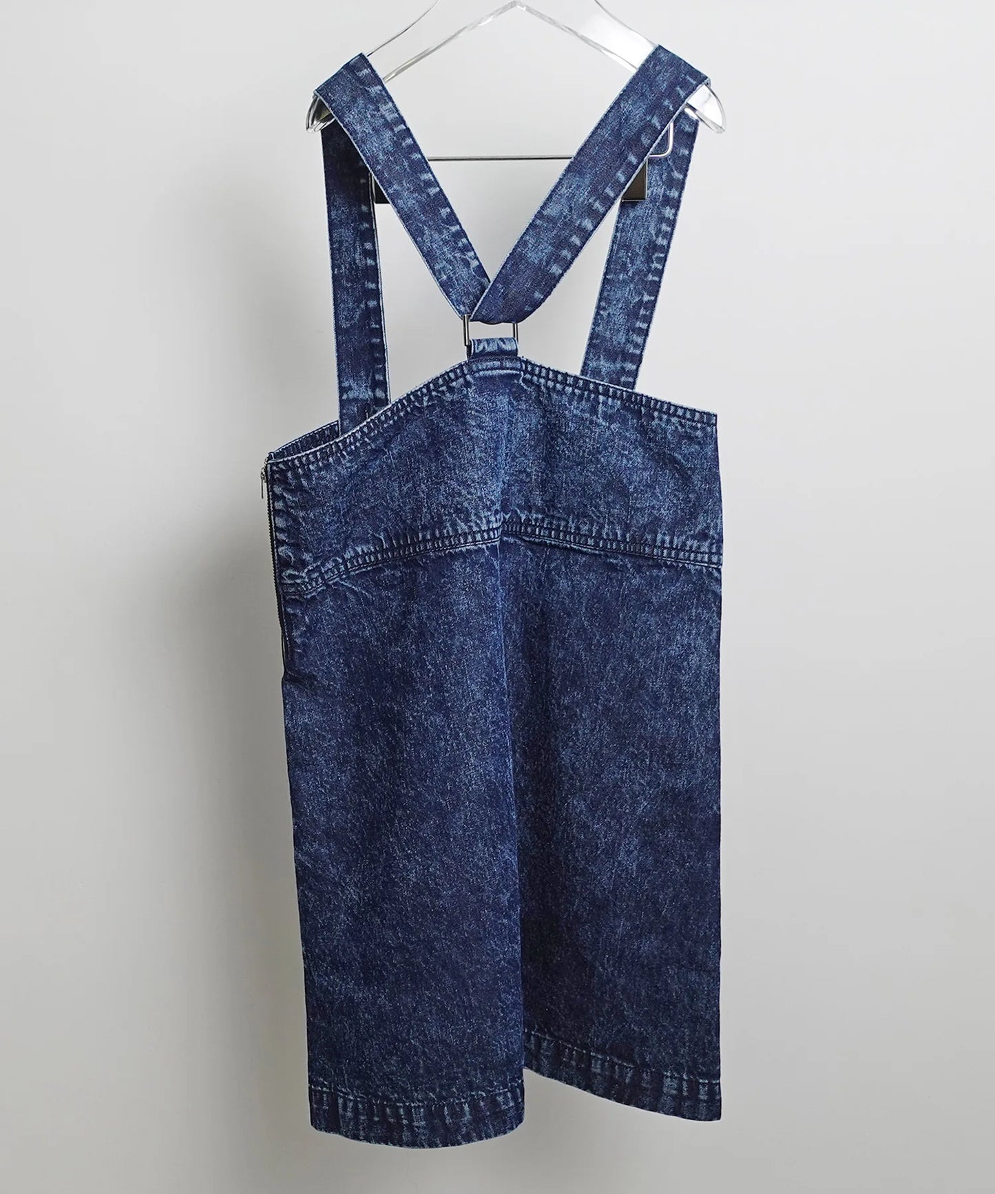 《環境配慮素材》 OG DENIM JUMPER SKIRT オーガニックコットン ブリーチデニム オールシーズン素材［145-165cm］