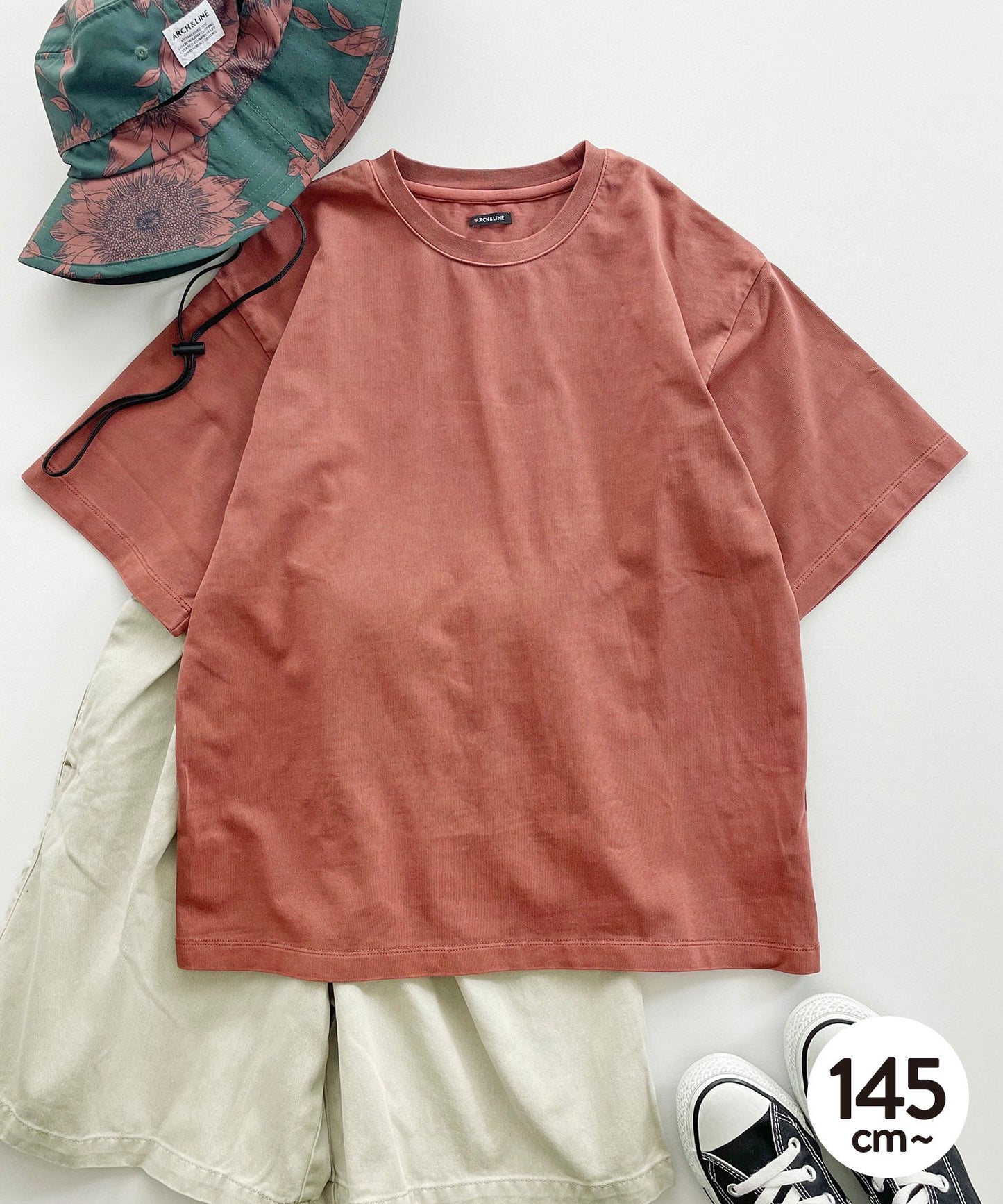 《環境配慮素材》OG GD COTTON TEE SOLID オーガニックコットン ジャストルーズ型［145-175cm］