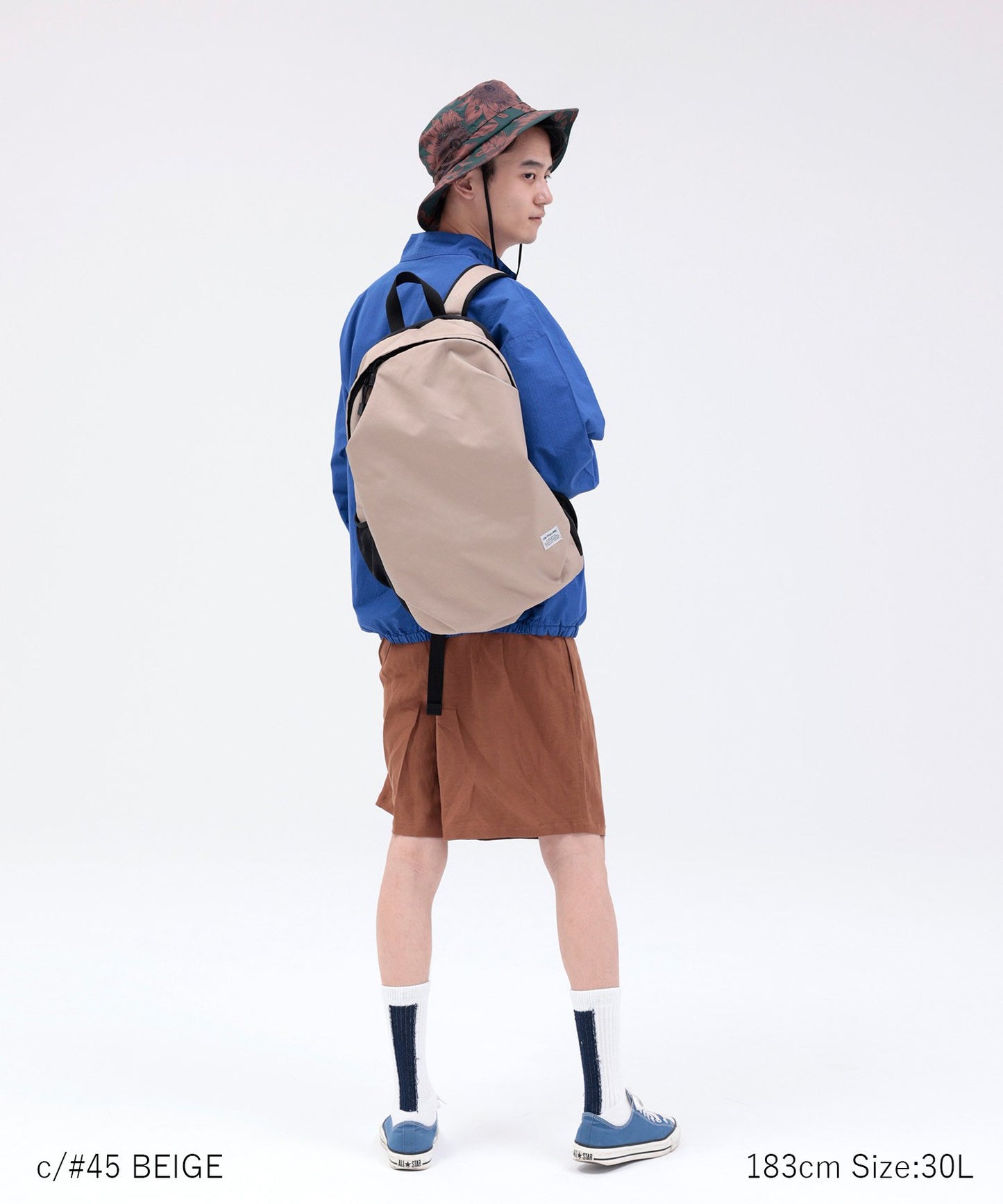 《環保材質》EGG BAG MEGA〈BEIGE〉 容量30L 學校用 休閒用 再生聚酯纖維【年齡8歲至成人】