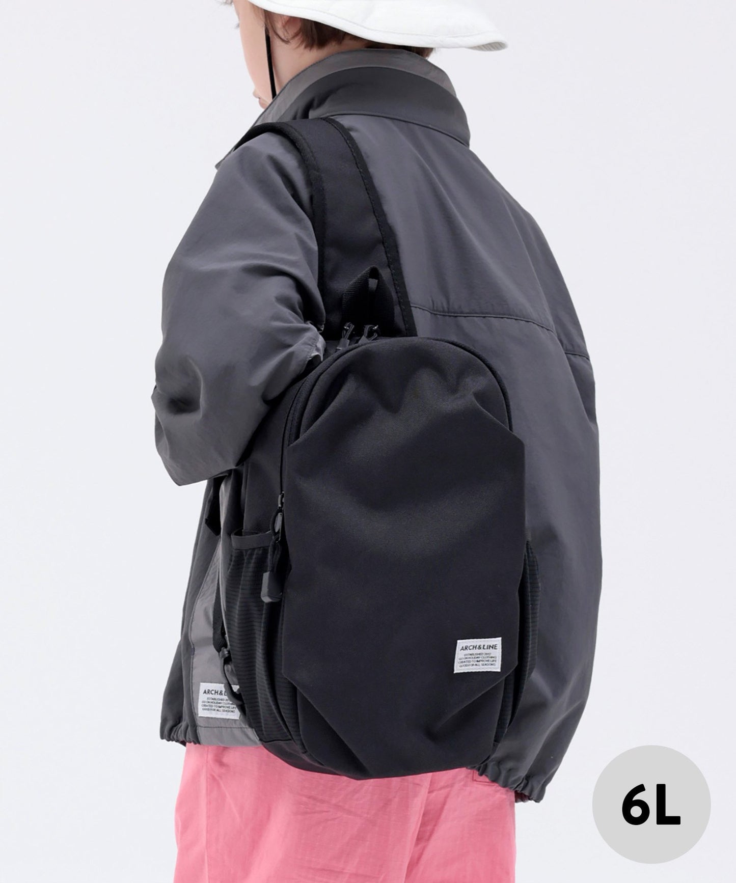 《環保材質》COMPACT DAY BAG〈BEIGE〉 容量 6L 散步休閒 再生聚酯纖維 【年齡4歲至成人】