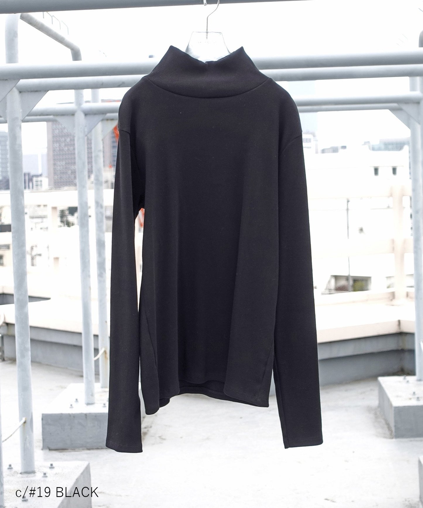 COTTON RIB H/N TEE ハイネック リブ素材 コットン［100-145cm］