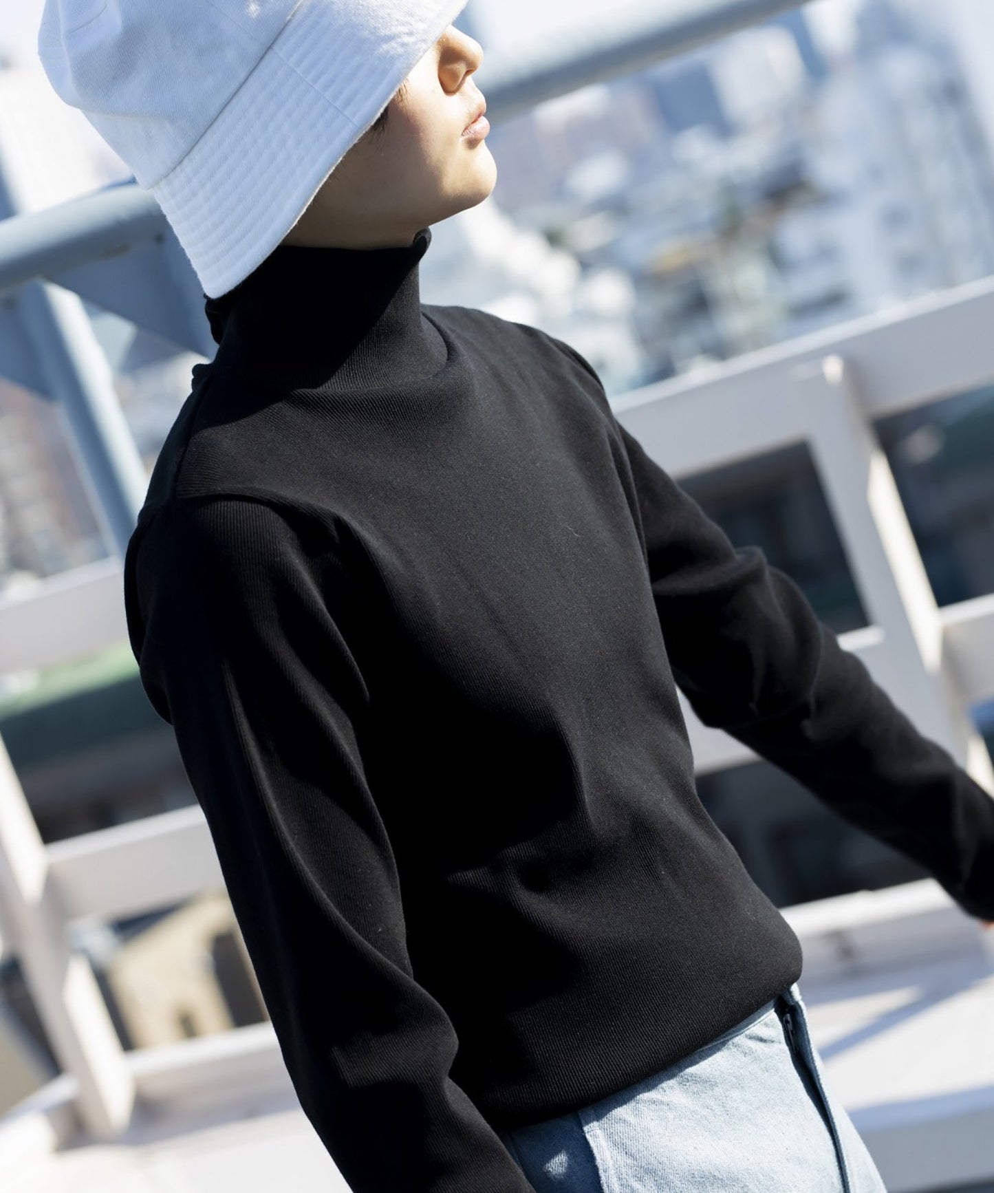 COTTON RIB H/N TEE 高領羅紋材質棉【145-175cm】