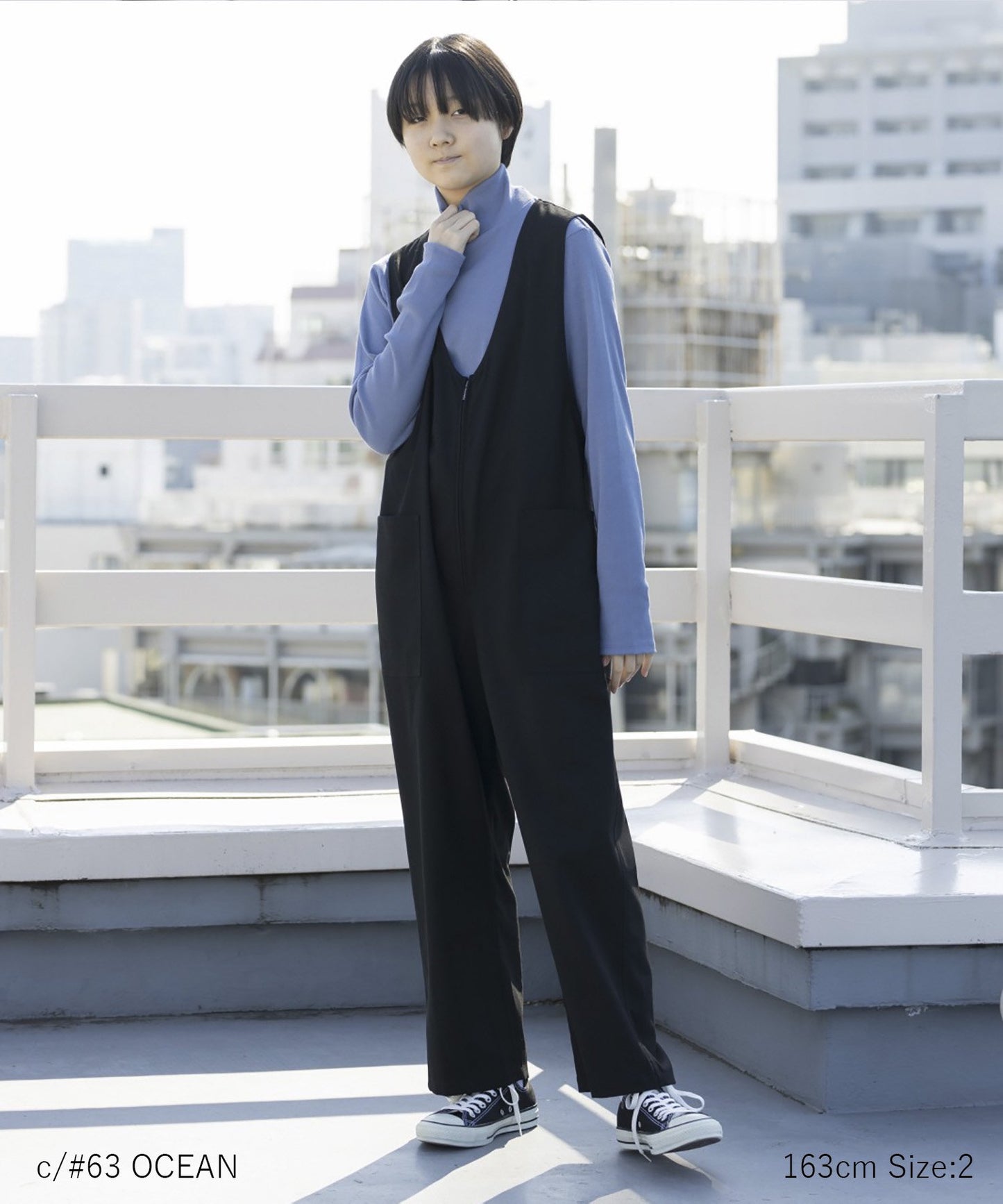 COTTON RIB H/N TEE 高領羅紋材質棉【145-175cm】