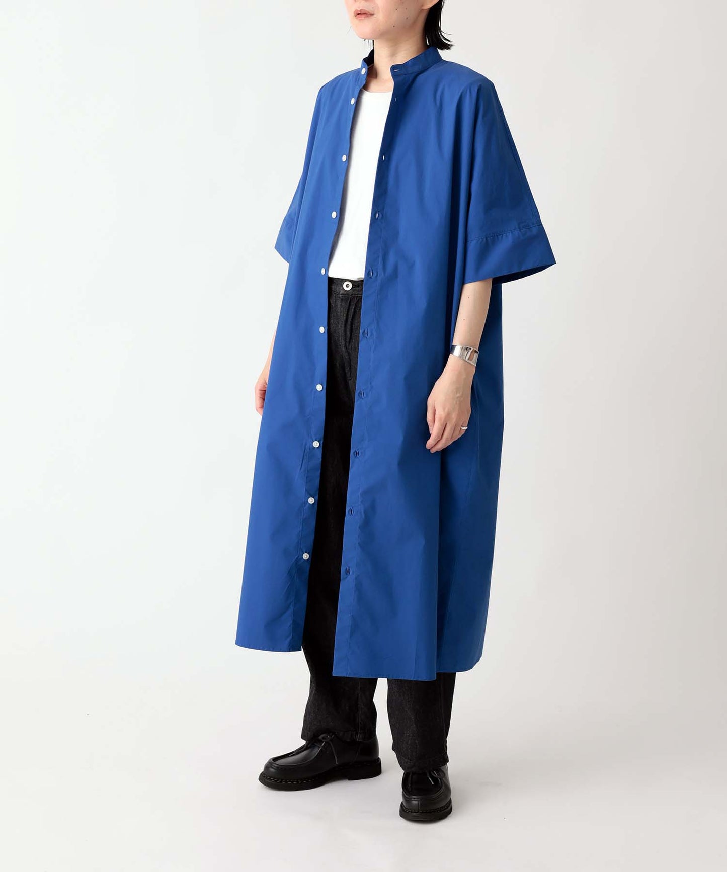 BAND COLLAR H/S SHIRT シェアシャツ 親子兼用