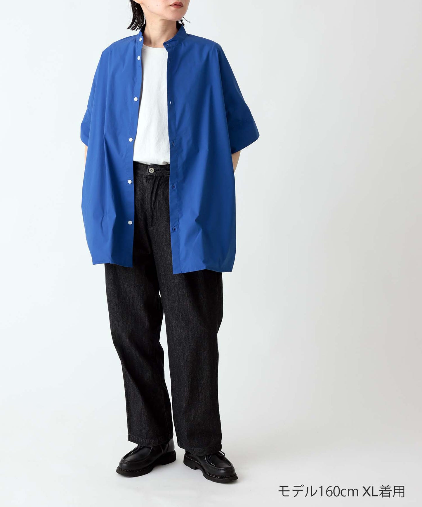 BAND COLLAR H/S SHIRT シェアシャツ 親子兼用