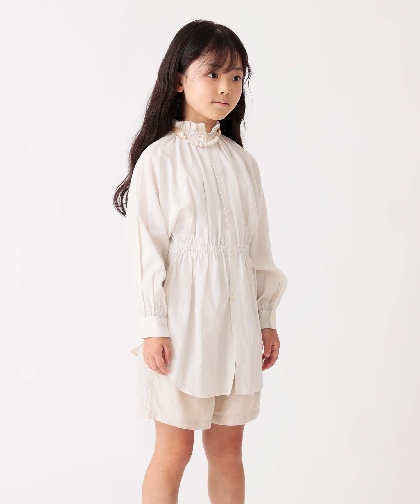 《環保材質》2WAY 褶邊襯衫 正裝,上下皆可【100-145cm】