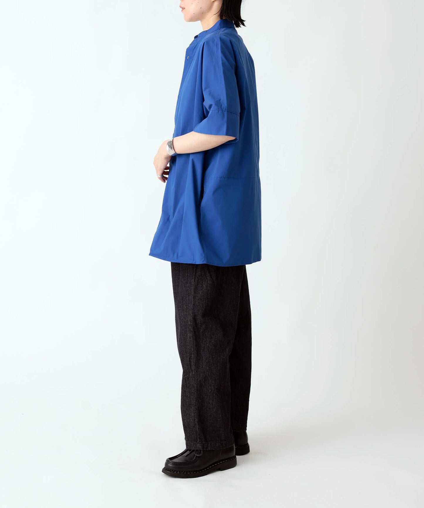 BAND COLLAR H/S SHIRT シェアシャツ 親子兼用