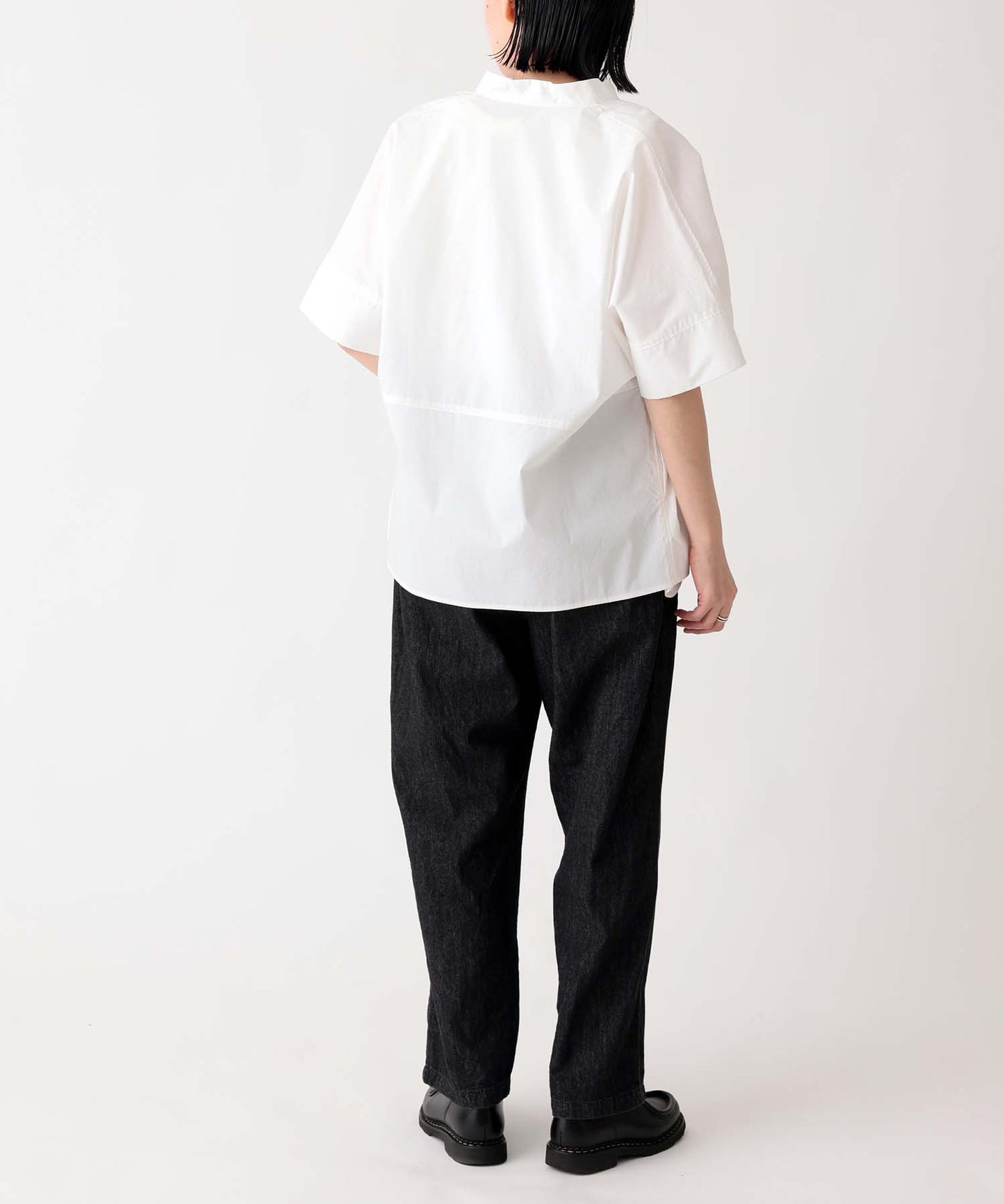 BAND COLLAR H/S SHIRT シェアシャツ 親子兼用