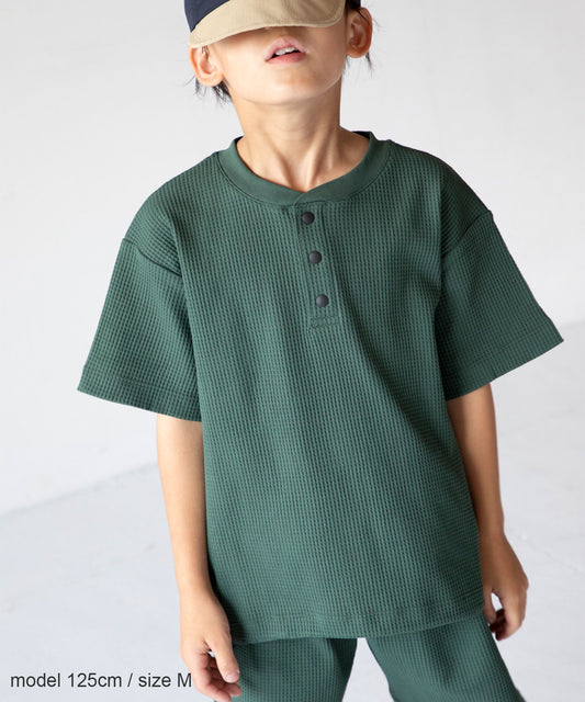 UV CUT WAFFLE TEE  UVカット セットアップ対応可