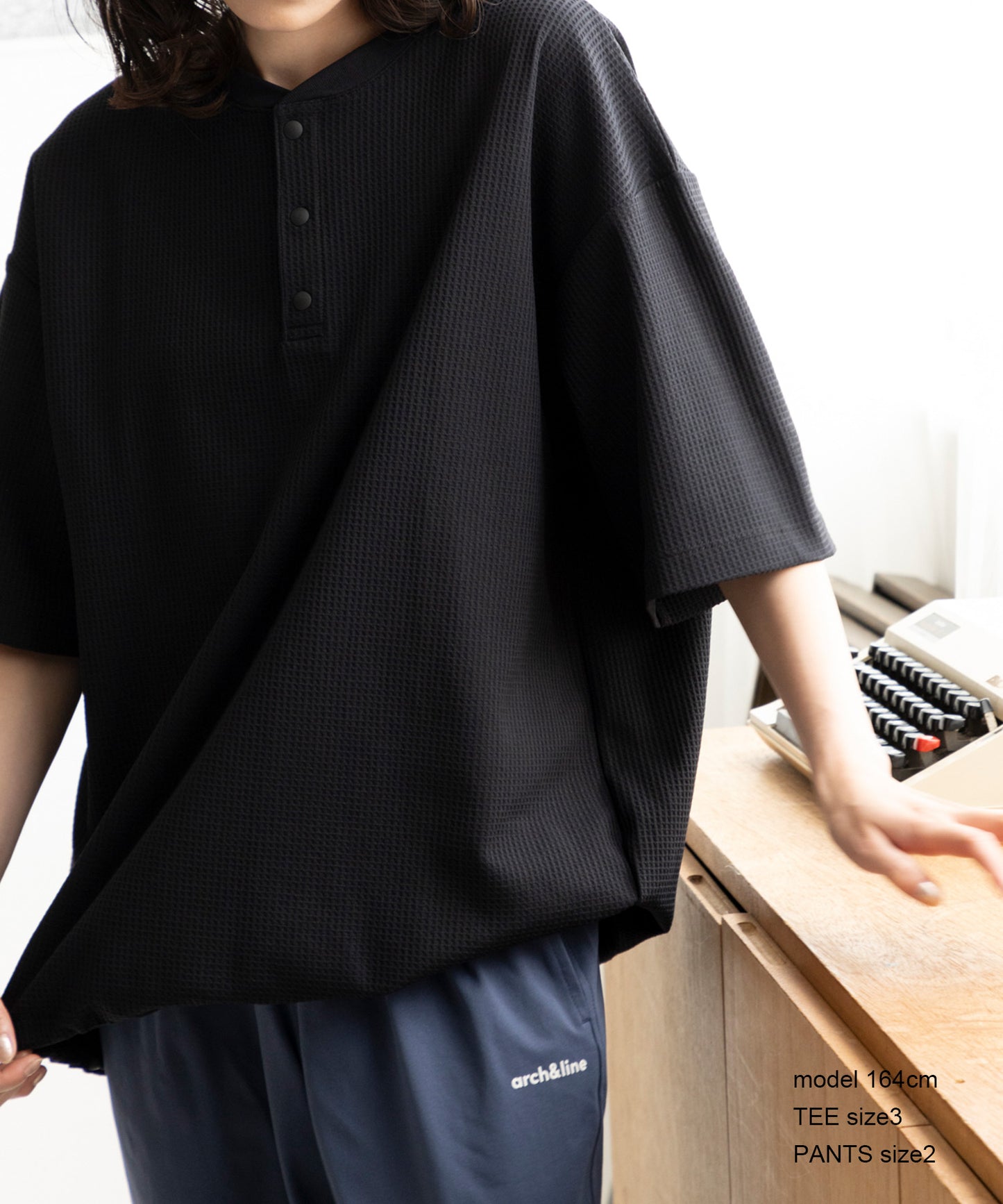 UV CUT WAFFLE TEE UVカット セットアップ対応可