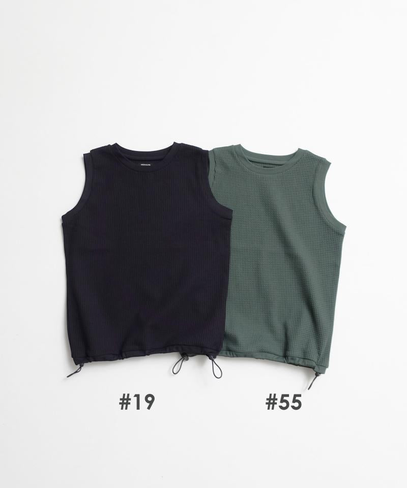 UV CUT WAFFLE TANK TOP UVカット セットアップ対応可