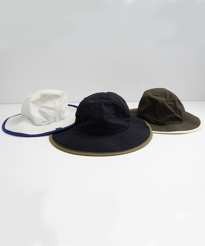 《環境配慮素材》UVCUT NYLON PIPING HAT 紫外線カット 撥水 接触冷感