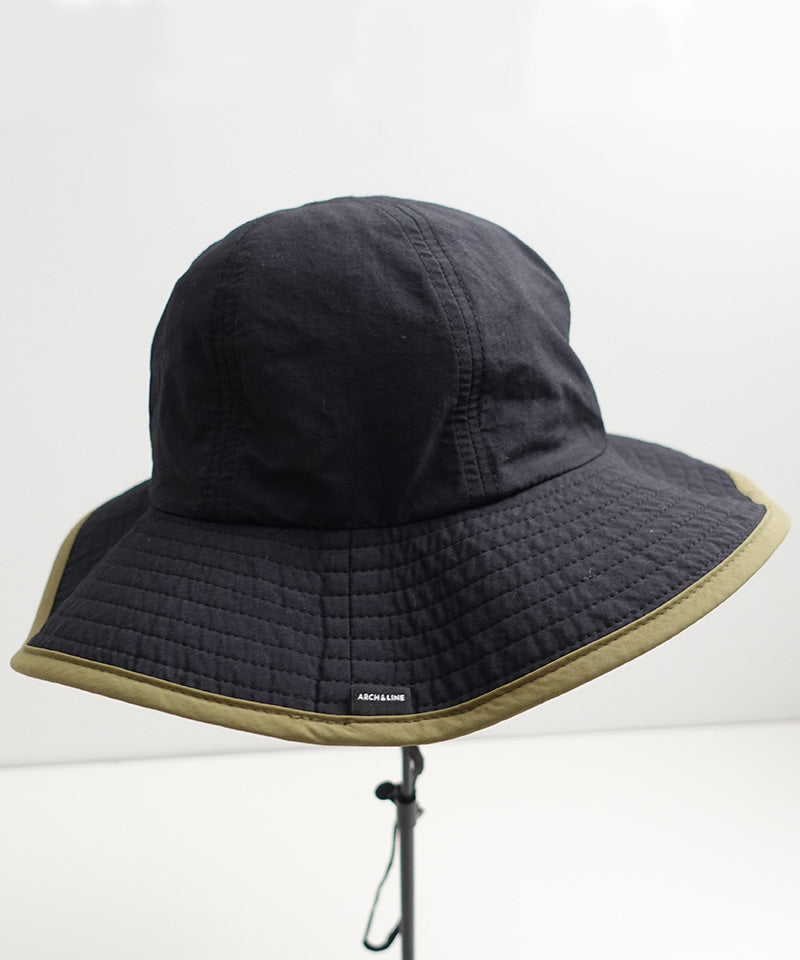 《環境配慮素材》UVCUT NYLON PIPING HAT 紫外線カット 撥水 接触冷感