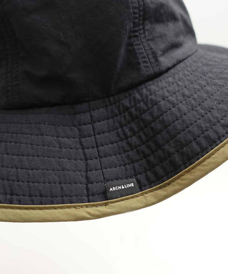 《環境配慮素材》UVCUT NYLON PIPING HAT 紫外線カット 撥水 接触冷感