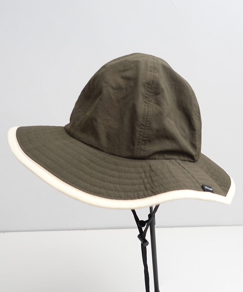 《環境配慮素材》UVCUT NYLON PIPING HAT 紫外線カット 撥水 接触冷感