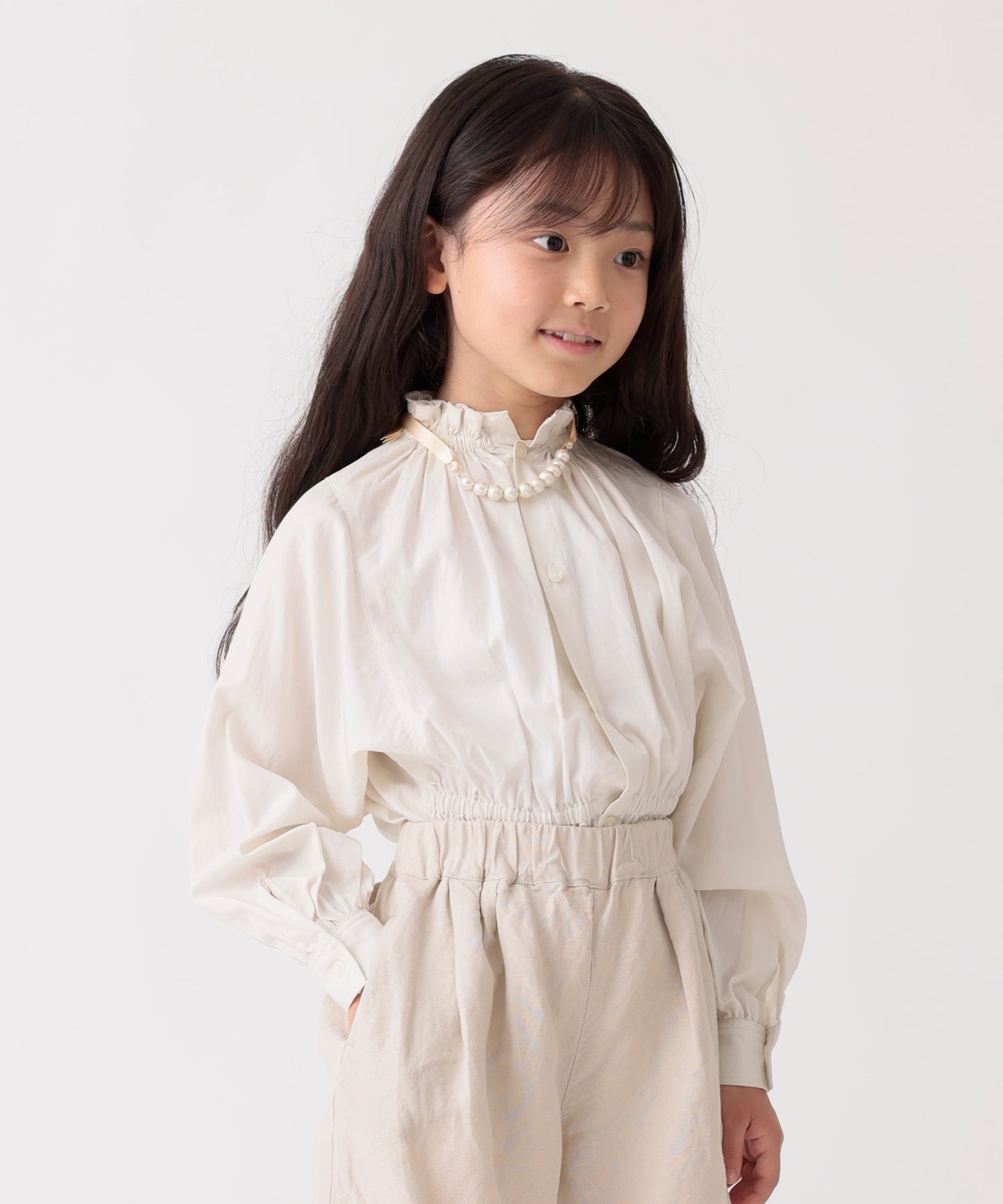 《環保材質》2WAY 褶邊襯衫 正裝,上下皆可【100-145cm】