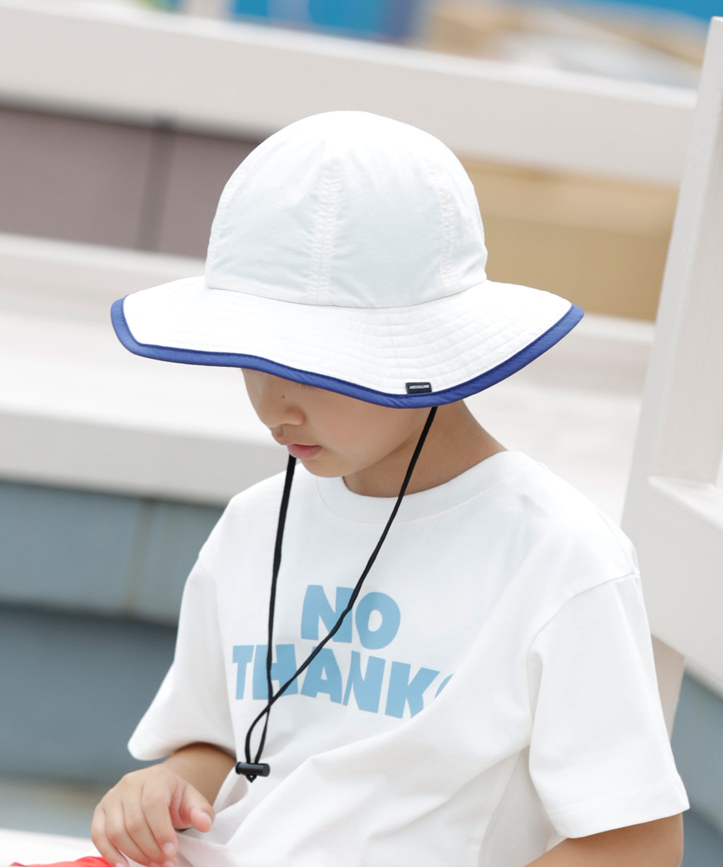《環境配慮素材》UVCUT NYLON PIPING HAT 紫外線カット 撥水 接触冷感