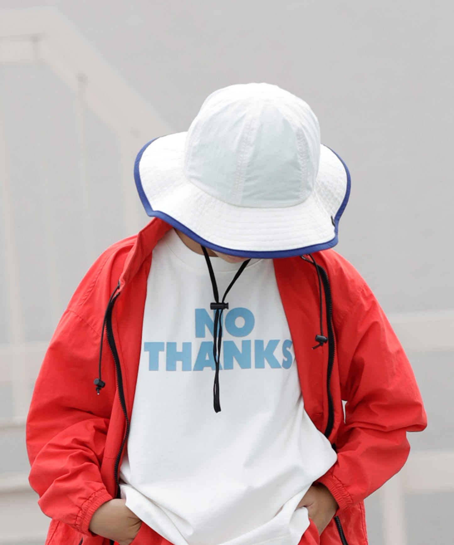《環境配慮素材》UVCUT NYLON PIPING HAT 紫外線カット 撥水 接触冷感