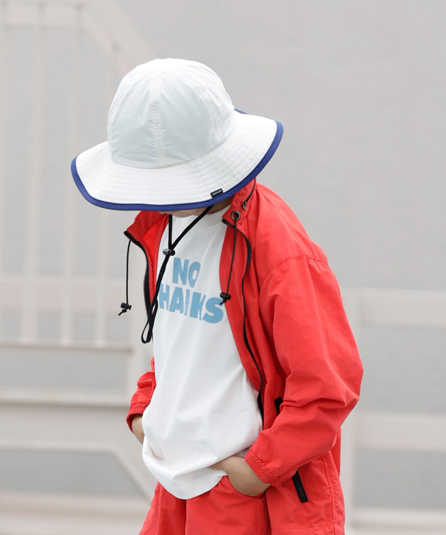 《環境配慮素材》UVCUT NYLON PIPING HAT 紫外線カット 撥水 接触冷感
