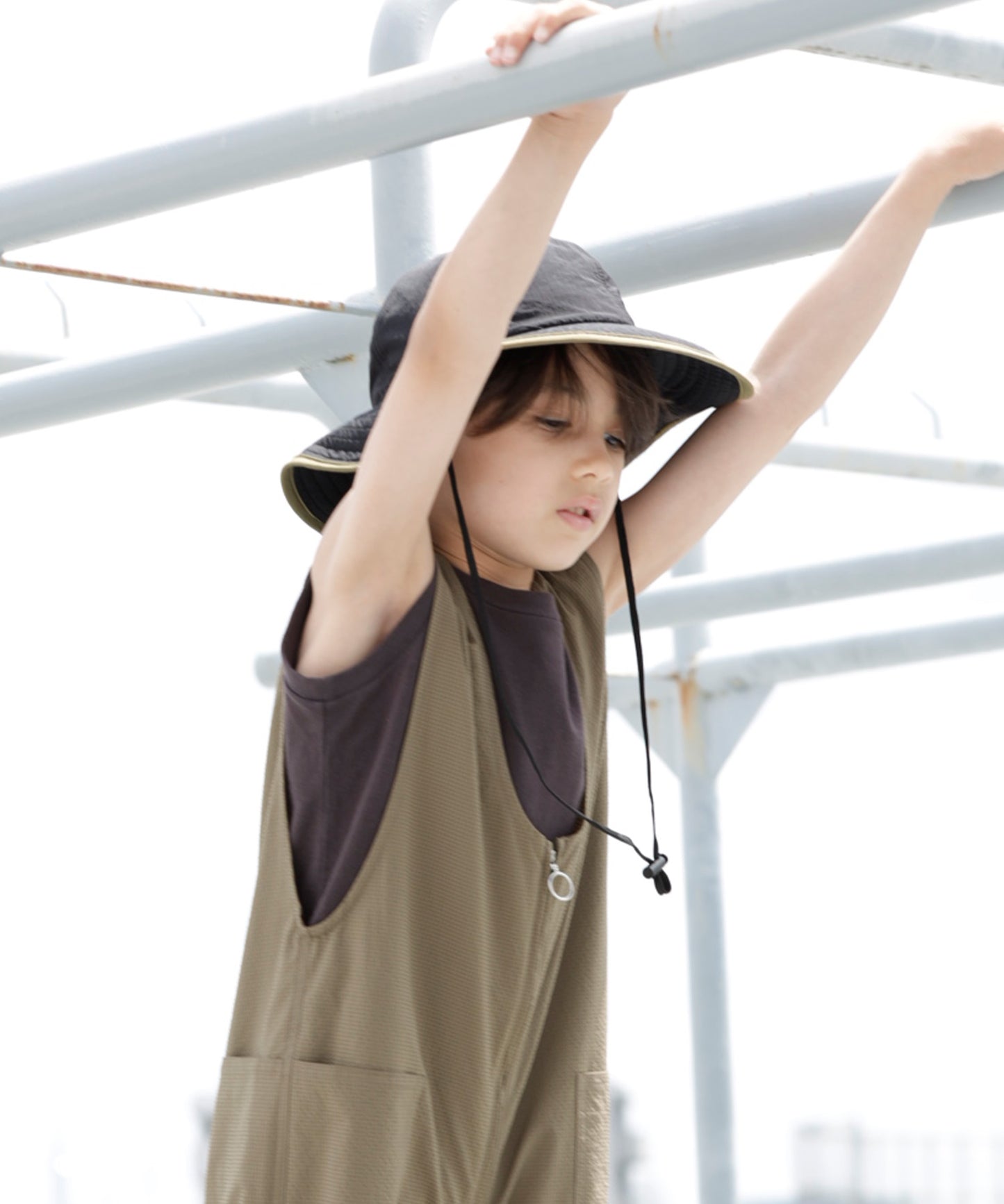 《環境配慮素材》UVCUT NYLON PIPING HAT 紫外線カット 撥水 接触冷感