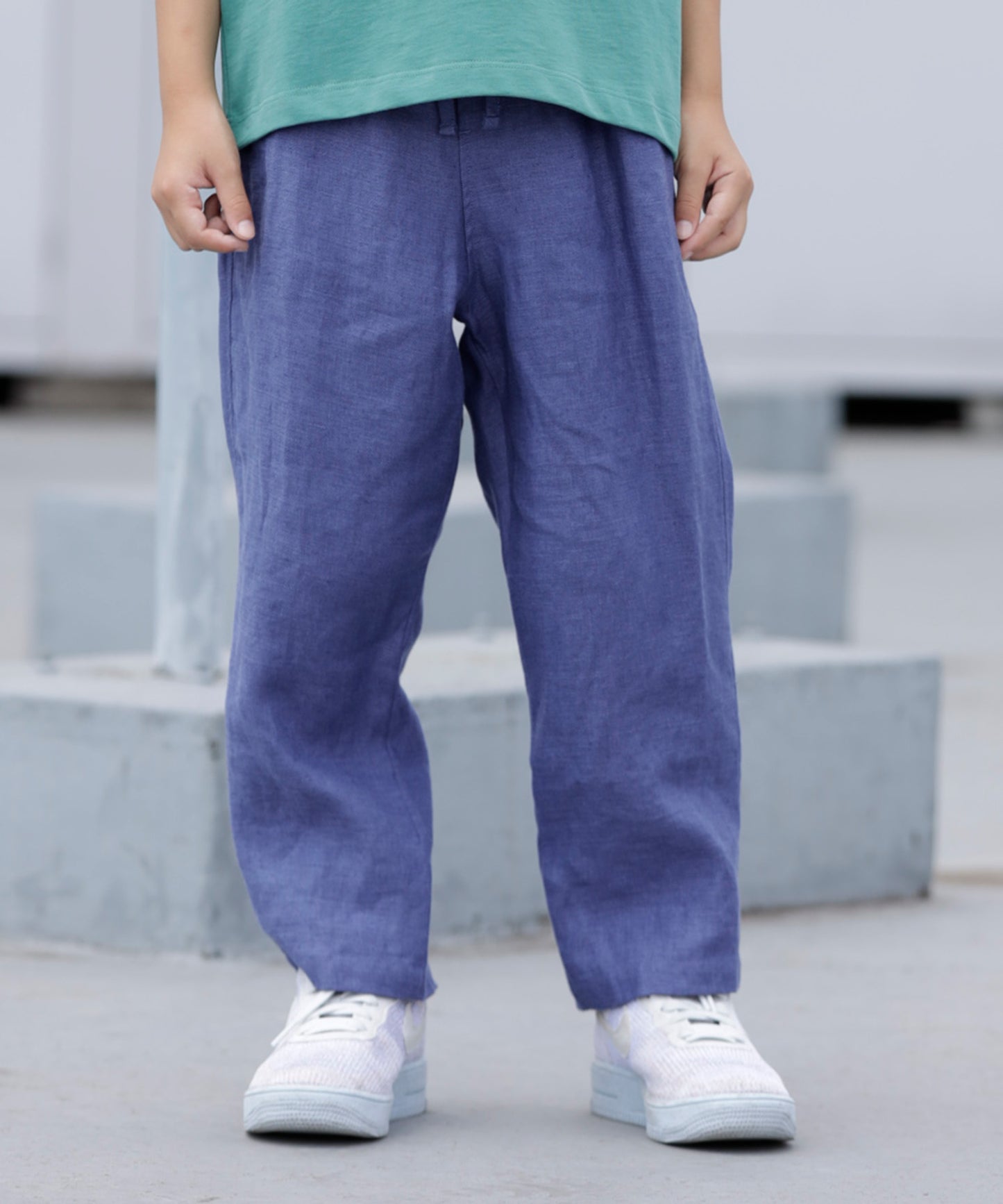 LINEN TWILL EASY PANTS