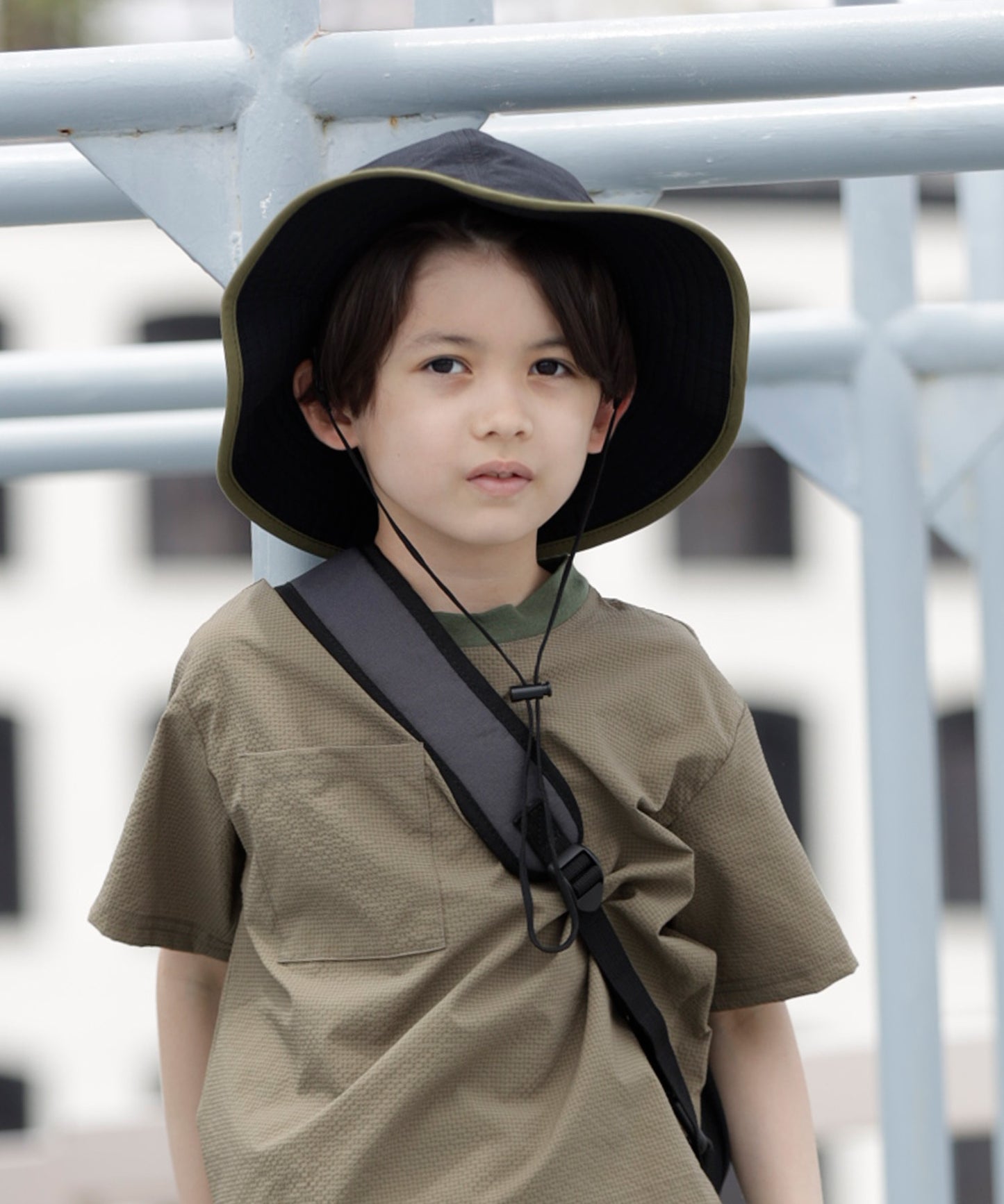 《環境配慮素材》UVCUT NYLON PIPING HAT 紫外線カット 撥水 接触冷感
