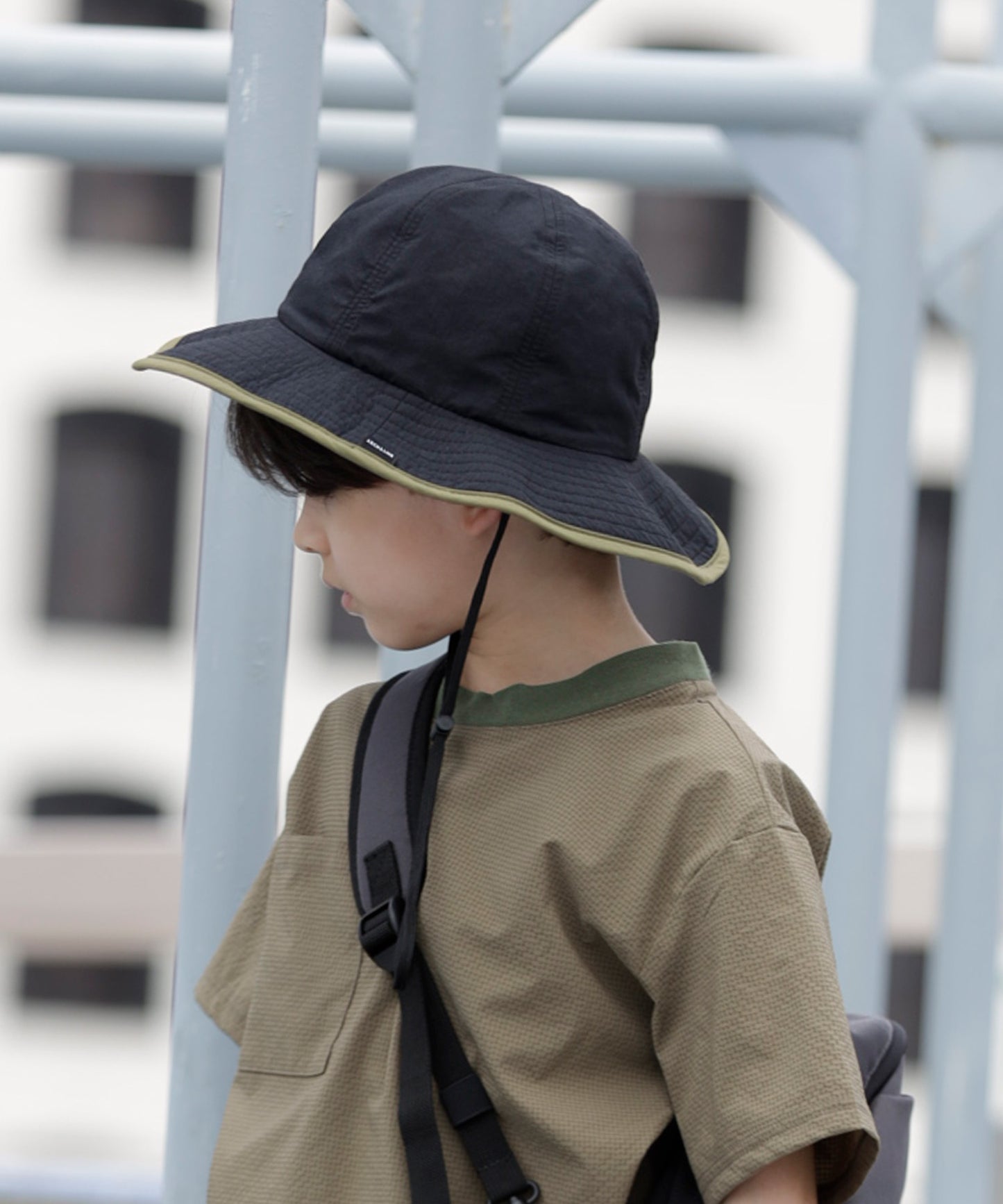 《環境配慮素材》UVCUT NYLON PIPING HAT 紫外線カット 撥水 接触冷感