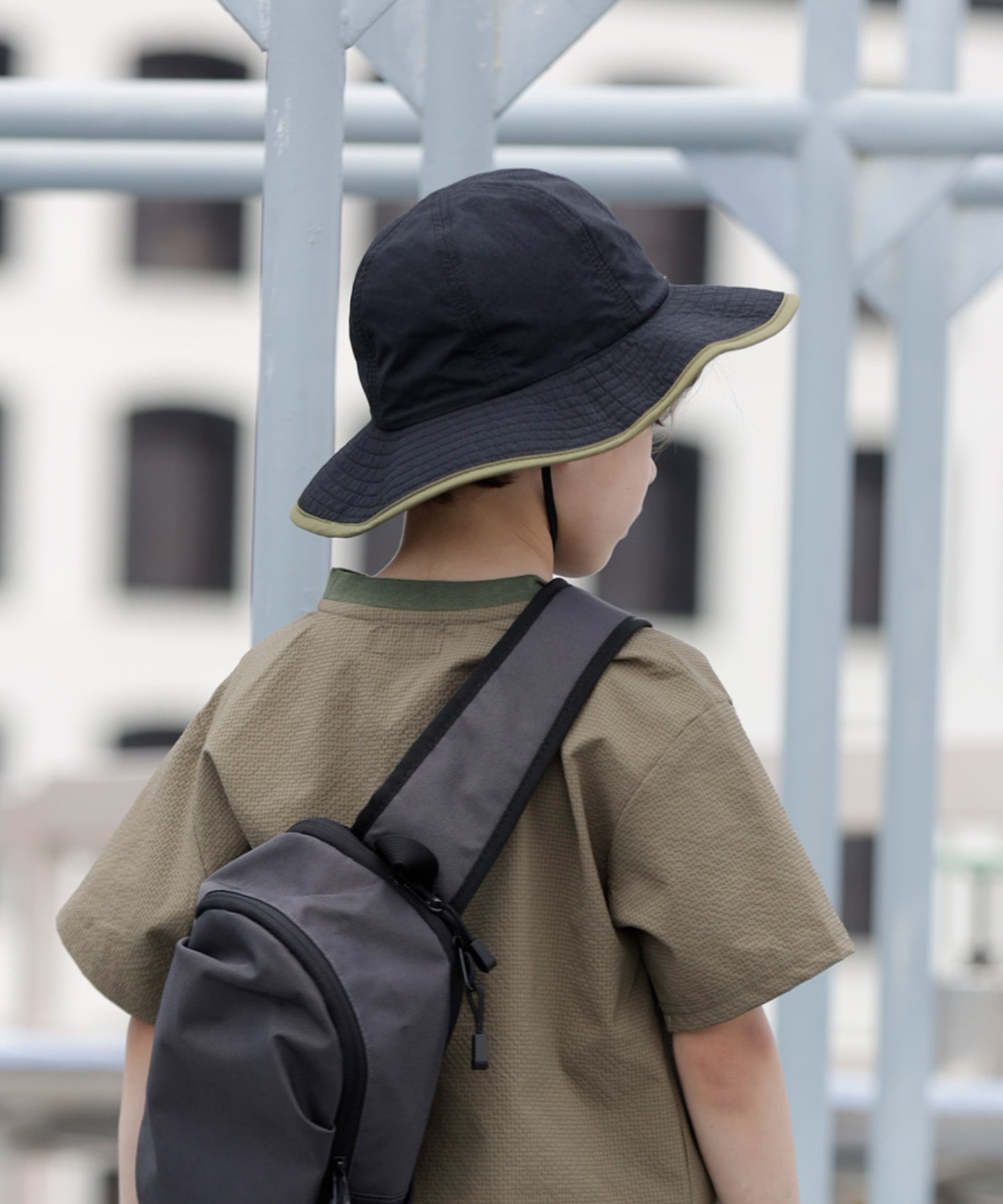 《環境配慮素材》UVCUT NYLON PIPING HAT 紫外線カット 撥水 接触冷感