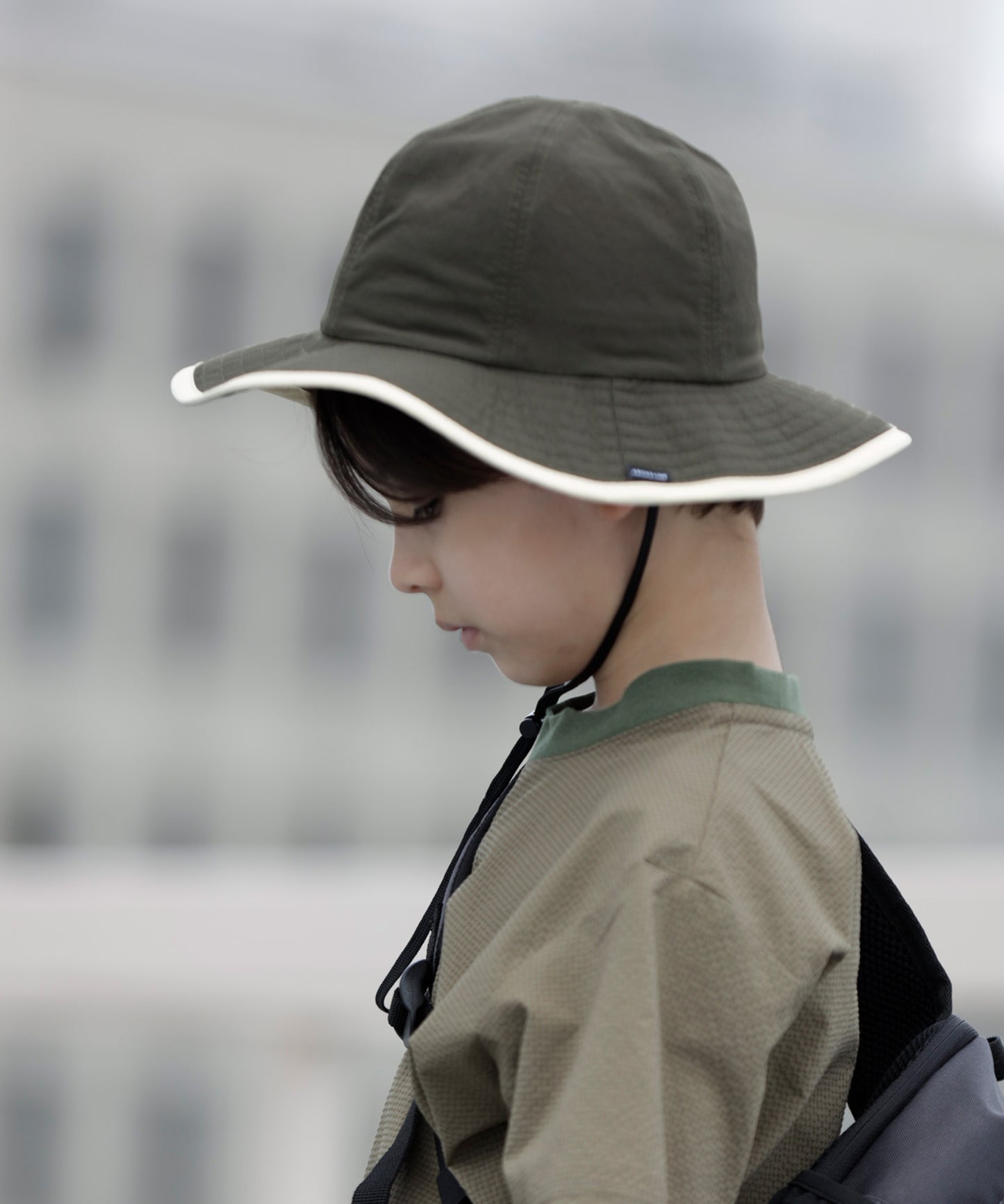 《環境配慮素材》UVCUT NYLON PIPING HAT 紫外線カット 撥水 接触冷感