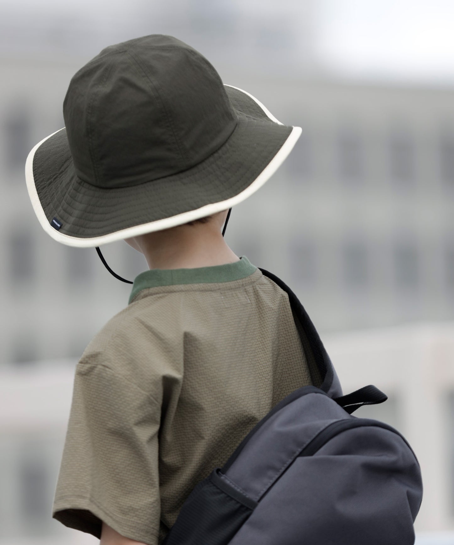 《環境配慮素材》UVCUT NYLON PIPING HAT 紫外線カット 撥水 接触冷感