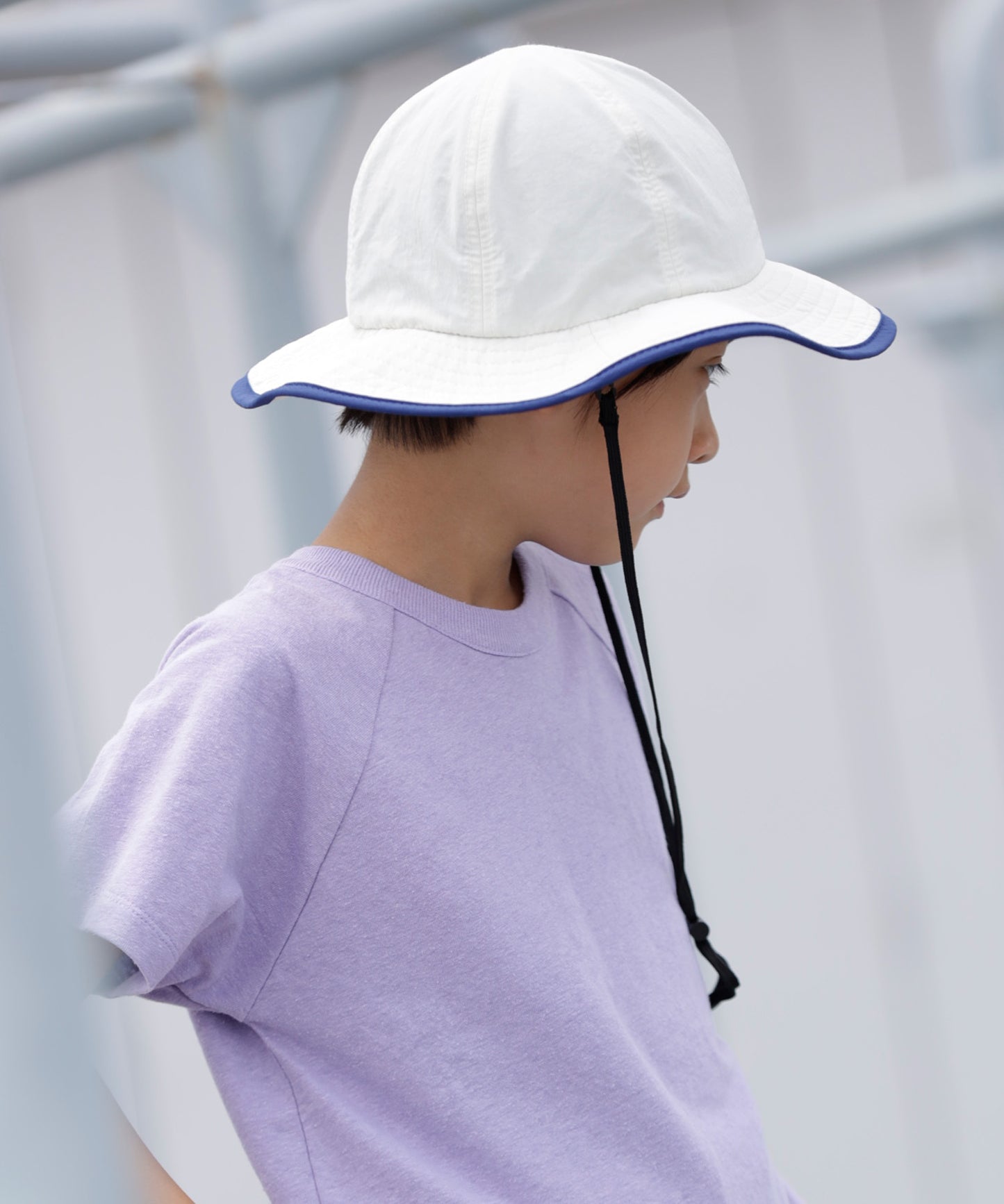《環境配慮素材》UVCUT NYLON PIPING HAT 紫外線カット 撥水 接触冷感