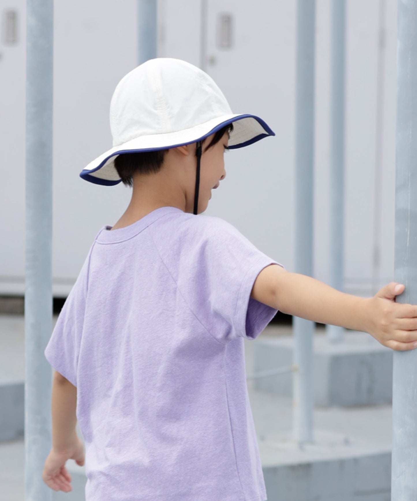 《環境配慮素材》UVCUT NYLON PIPING HAT 紫外線カット 撥水 接触冷感