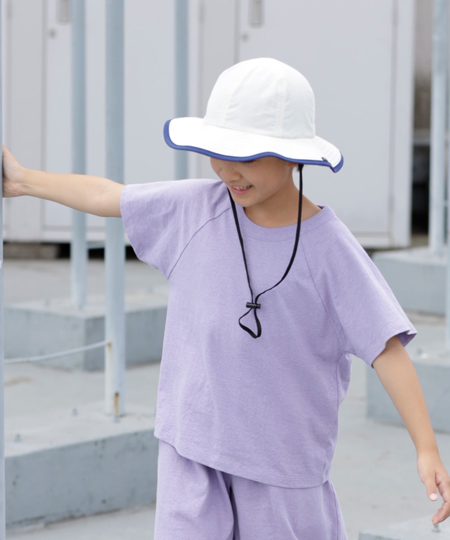 《環境配慮素材》UVCUT NYLON PIPING HAT 紫外線カット 撥水 接触冷感
