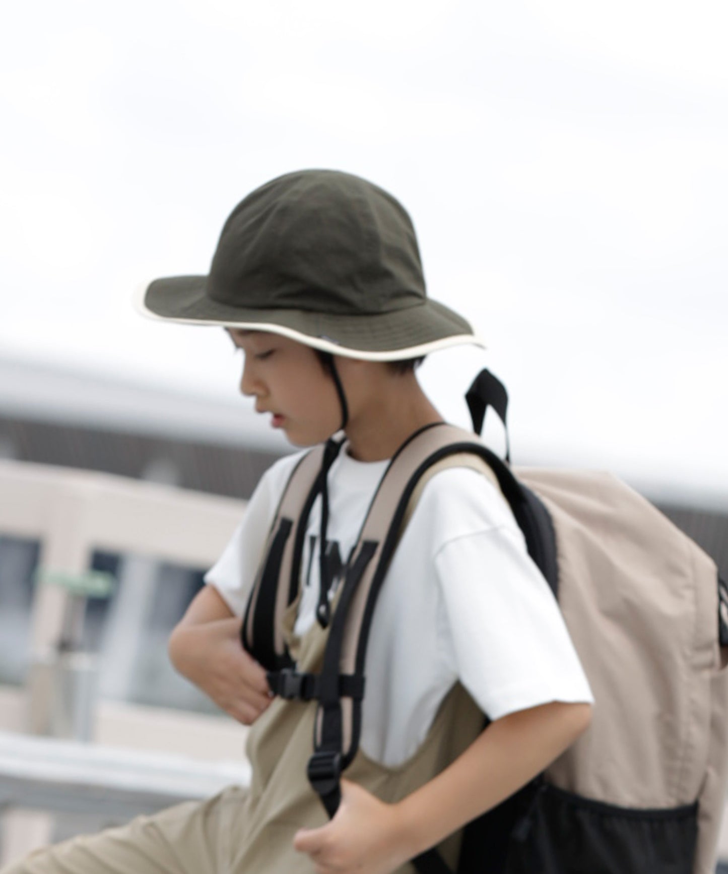 《環境配慮素材》UVCUT NYLON PIPING HAT 紫外線カット 撥水 接触冷感