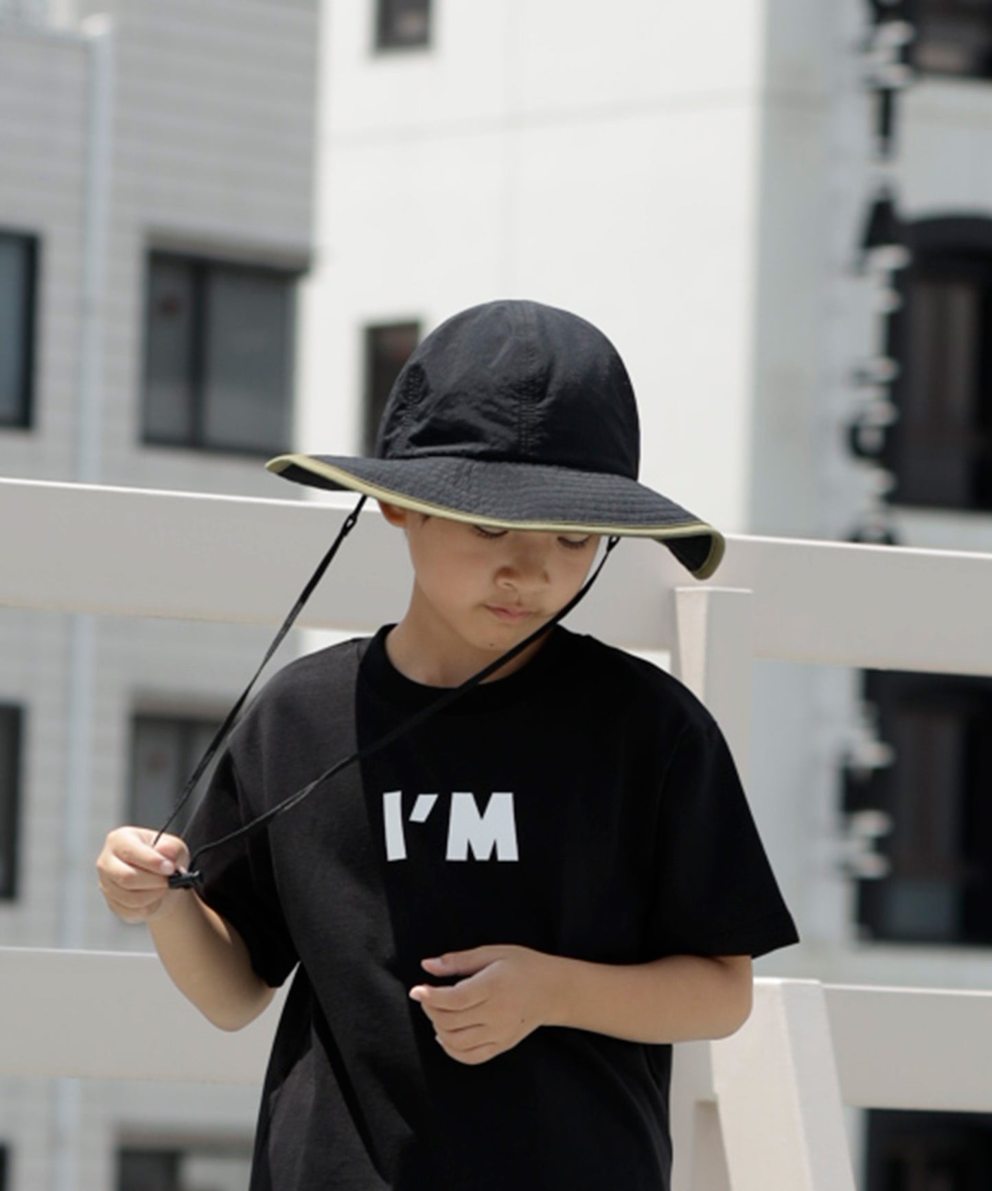 《環境配慮素材》UVCUT NYLON PIPING HAT 紫外線カット 撥水 接触冷感