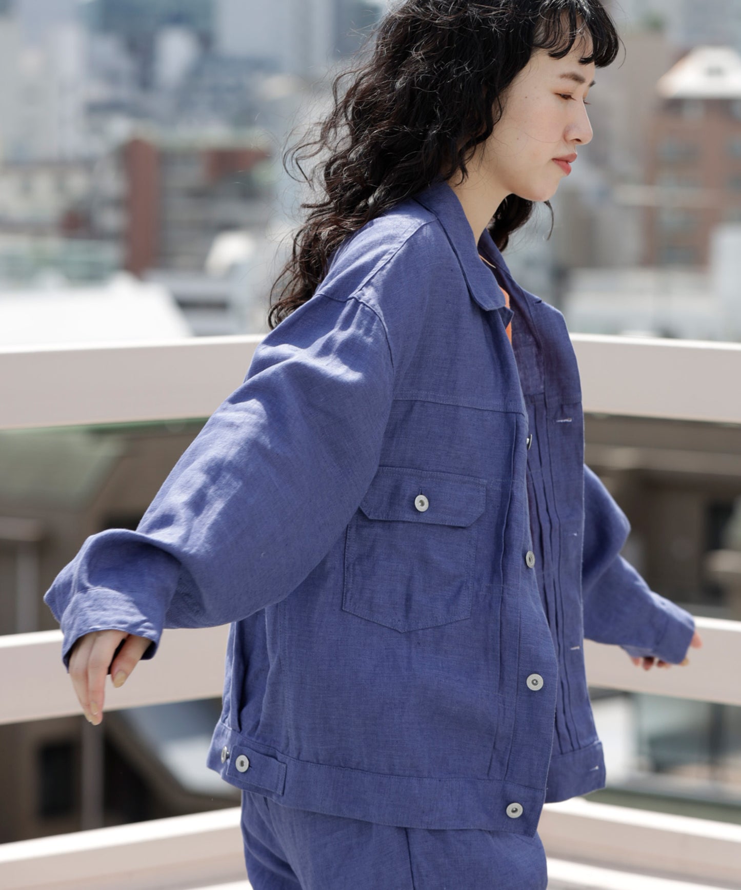 《環境配慮素材》LINEN TWILL JACKET セットアップ対応
