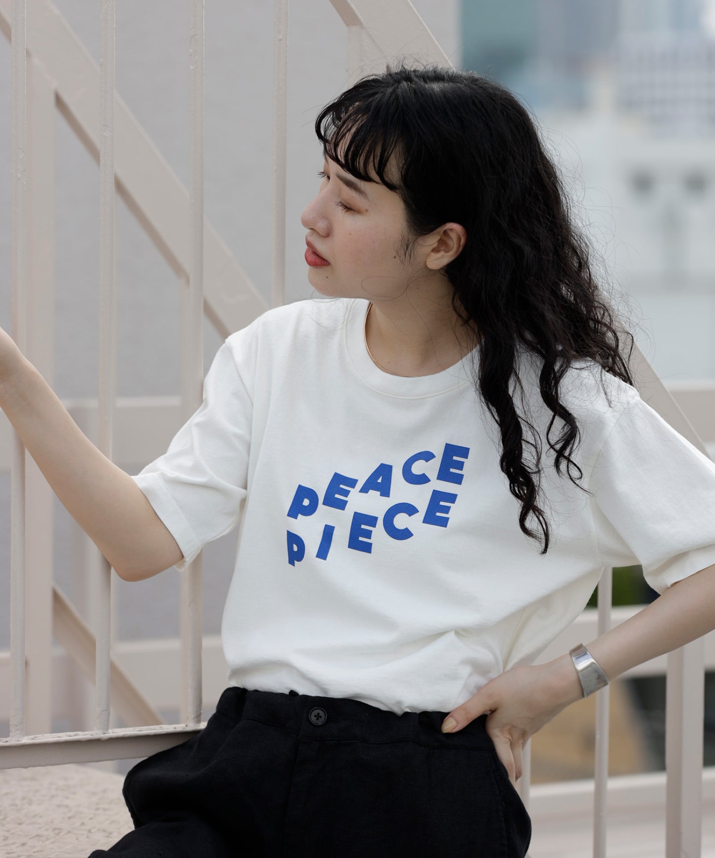 G/D COTTON PEACE TEE