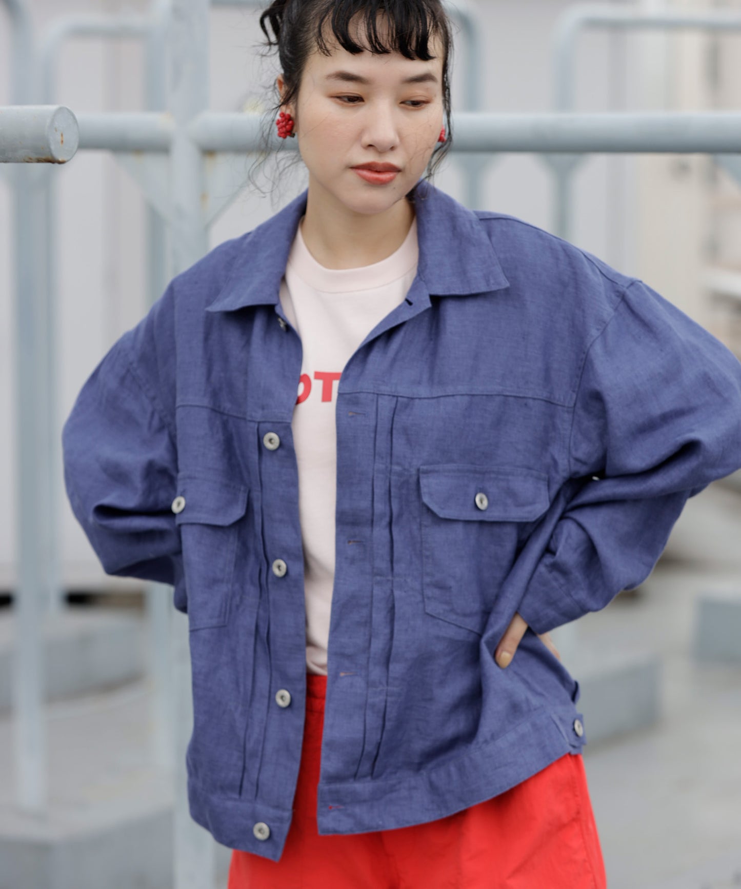 《環境配慮素材》LINEN TWILL JACKET セットアップ対応